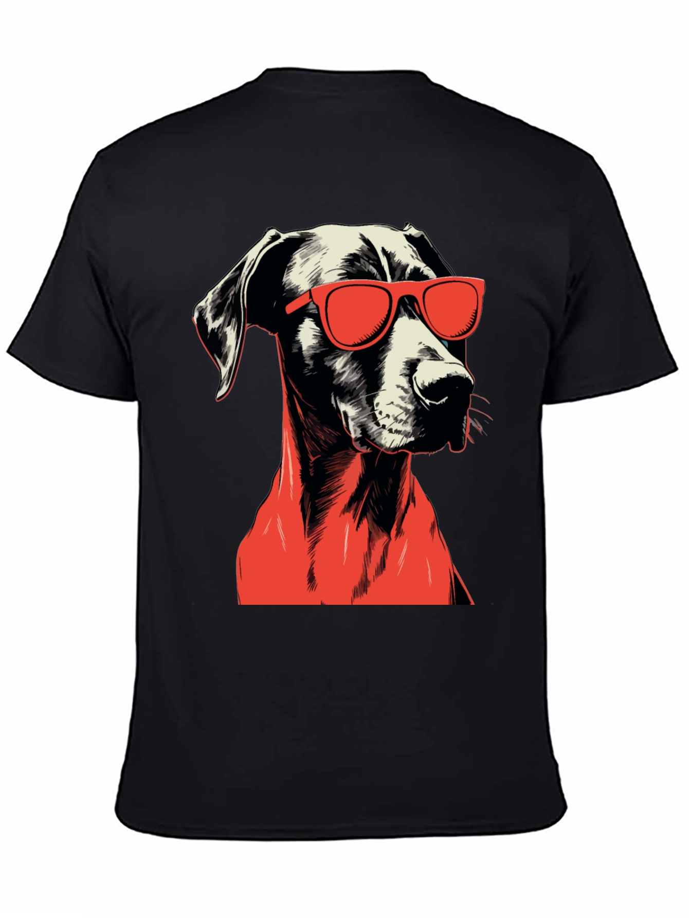 Black Cool Dog Graphic Tee - Black view 4