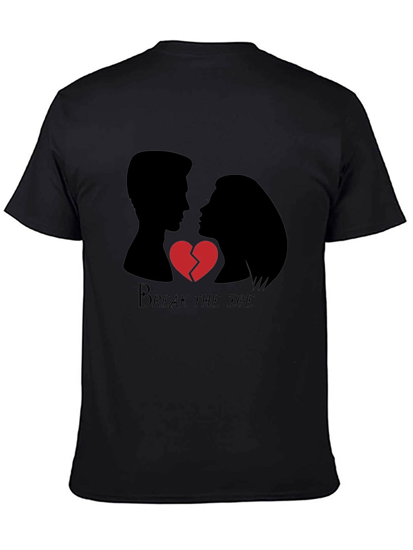 Black Break the Ice Graphic Tee - Heartbreak Design view 4
