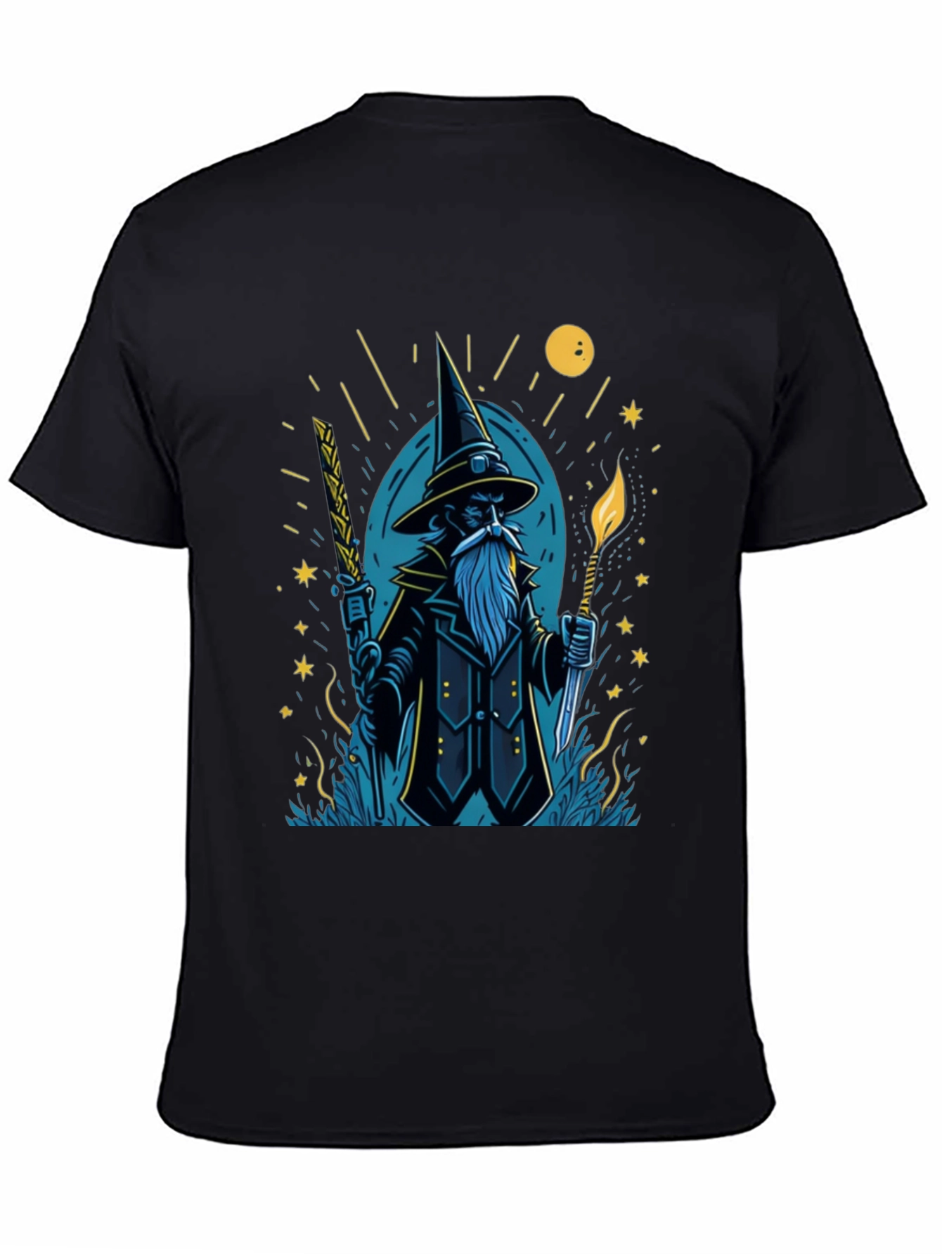 Black Wizard Graphic Tee - Magical Style view 4