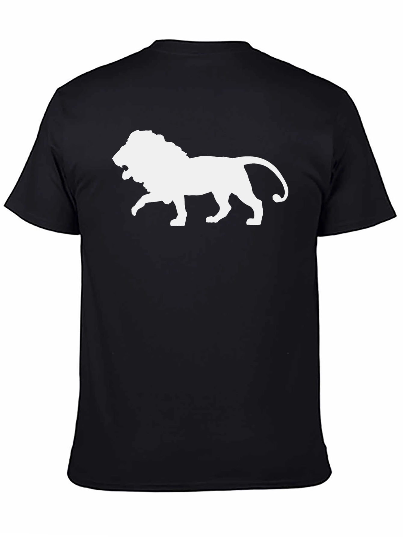Black Lion Graphic Black T-Shirt, Men's Fashion view 4