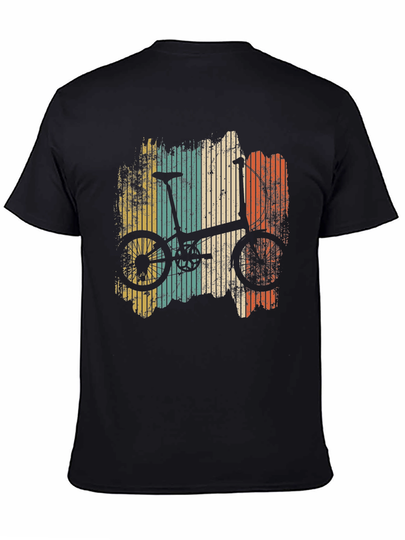 Black Vintage Bicycle Graphic Tee - Black T-Shirt view 4