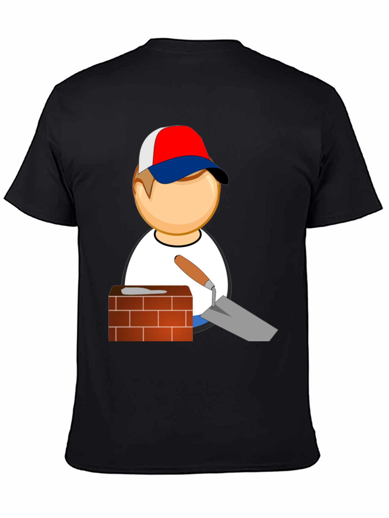 Black Masonry T-Shirt - Bricklayer Graphic Tee view 4