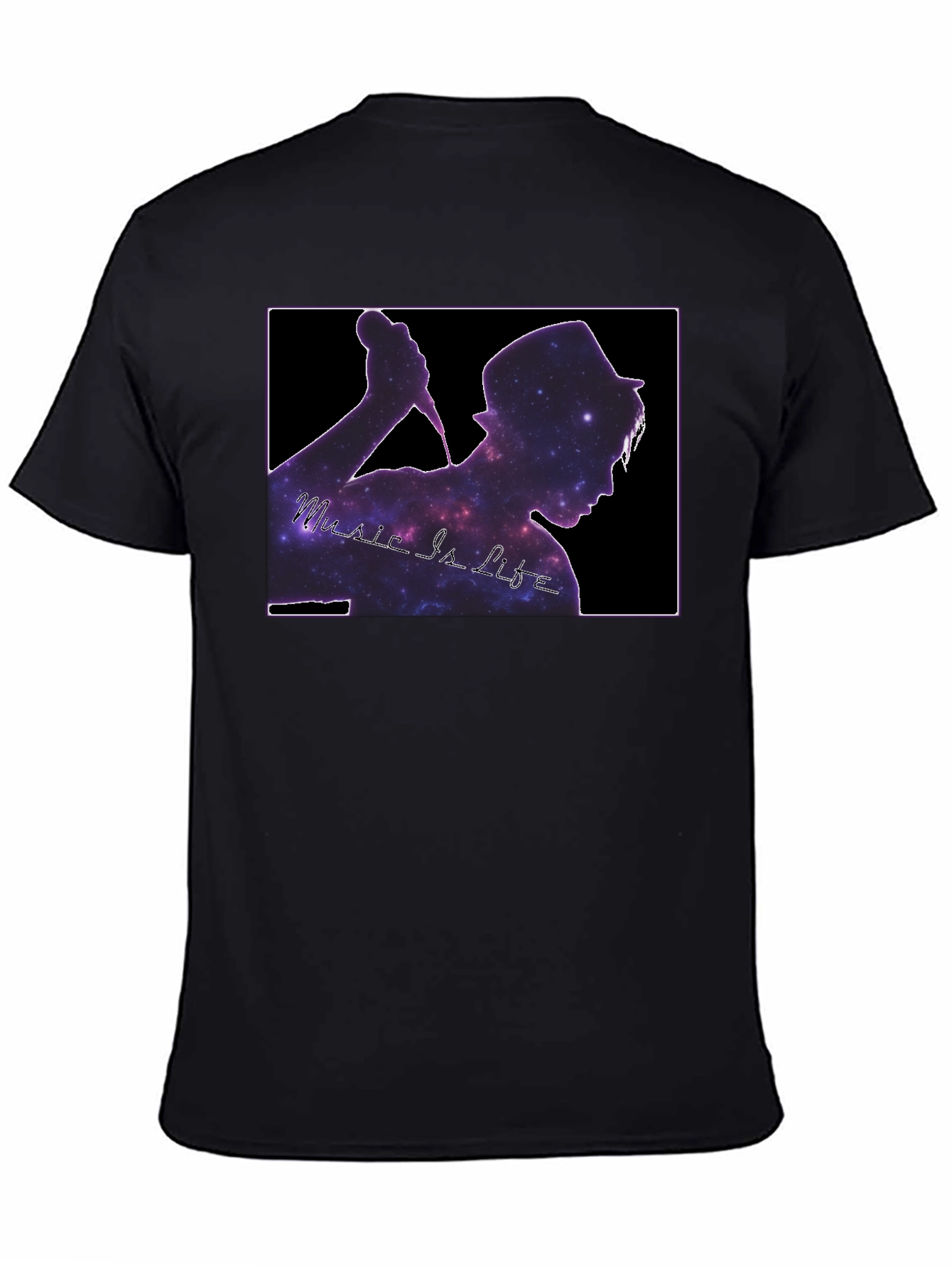 Black Music Is Life Galaxy Tee view 4