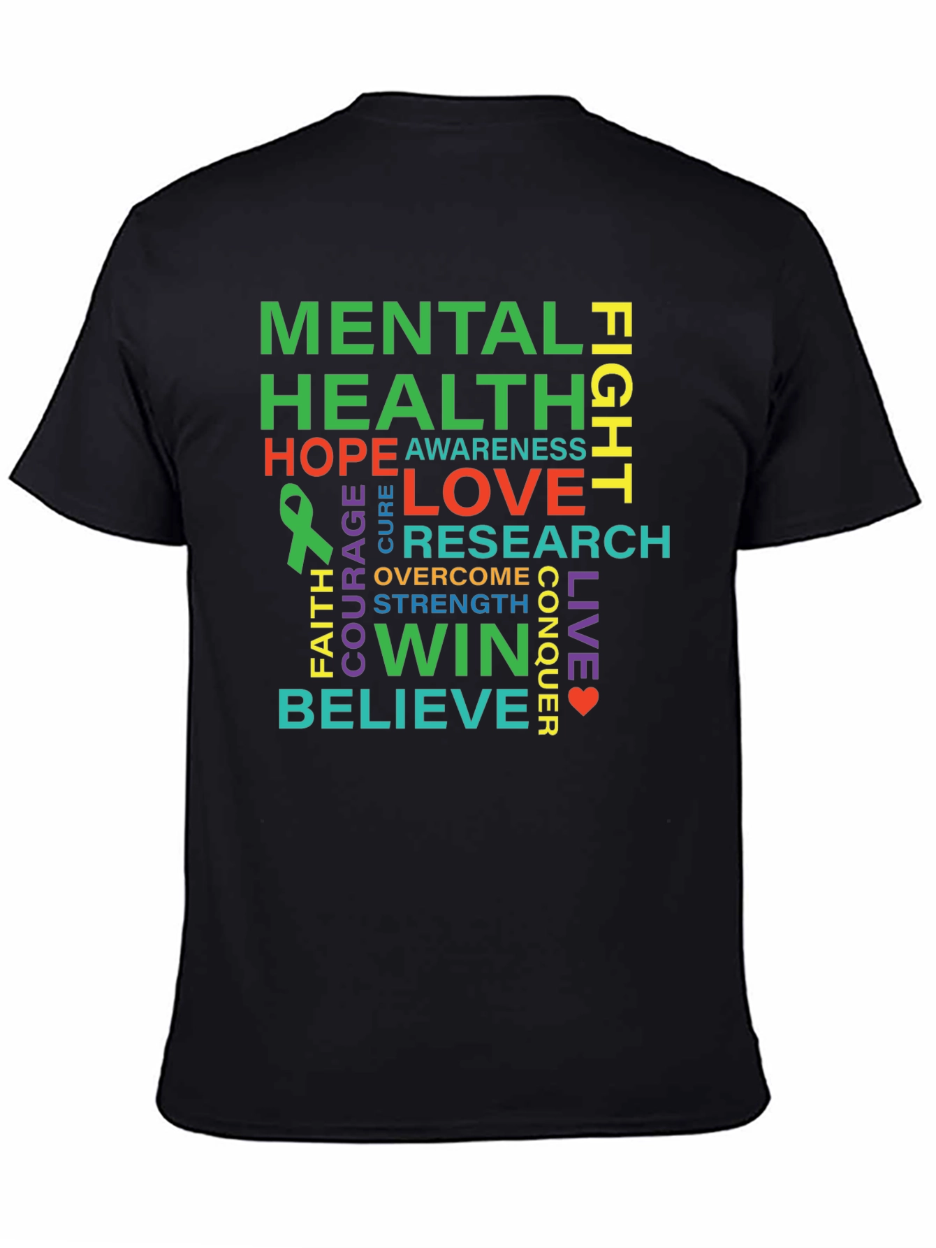 Black Mental Health Awareness T-Shirt view 4