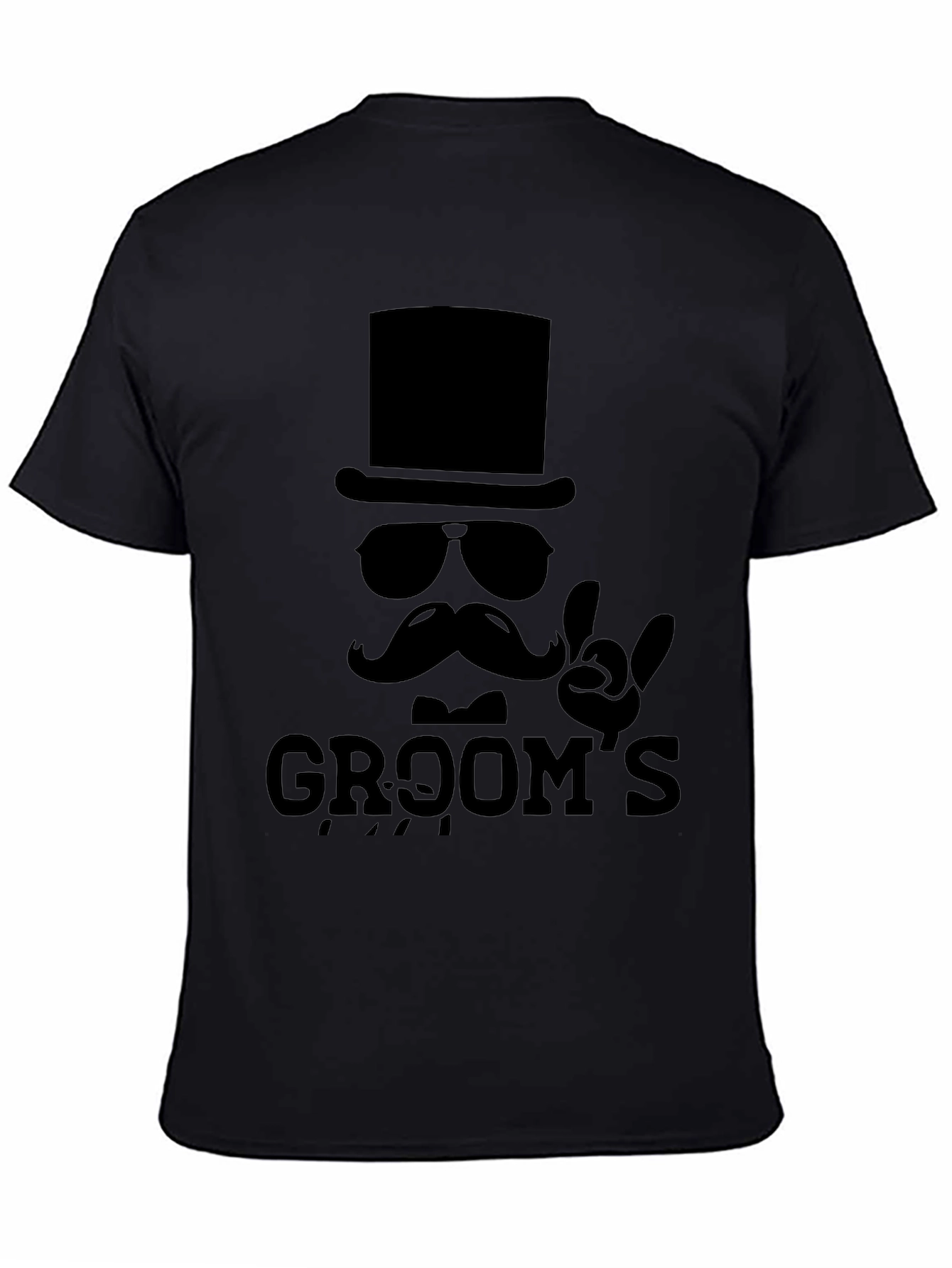 Black Groom's Rock & Roll Wedding T-Shirt view 4