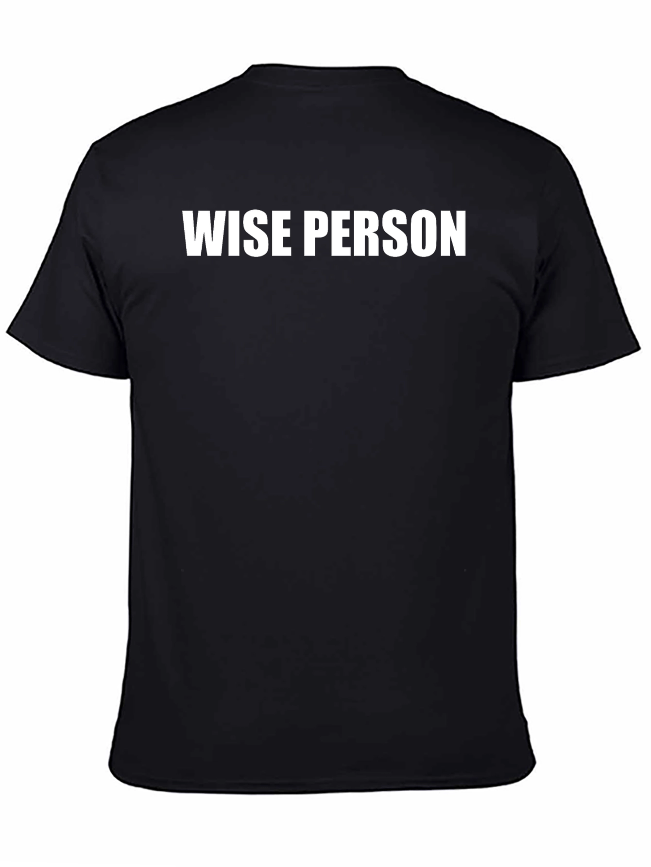 Black Wise Person Graphic Tee - Unisex Black T-Shirt view 4