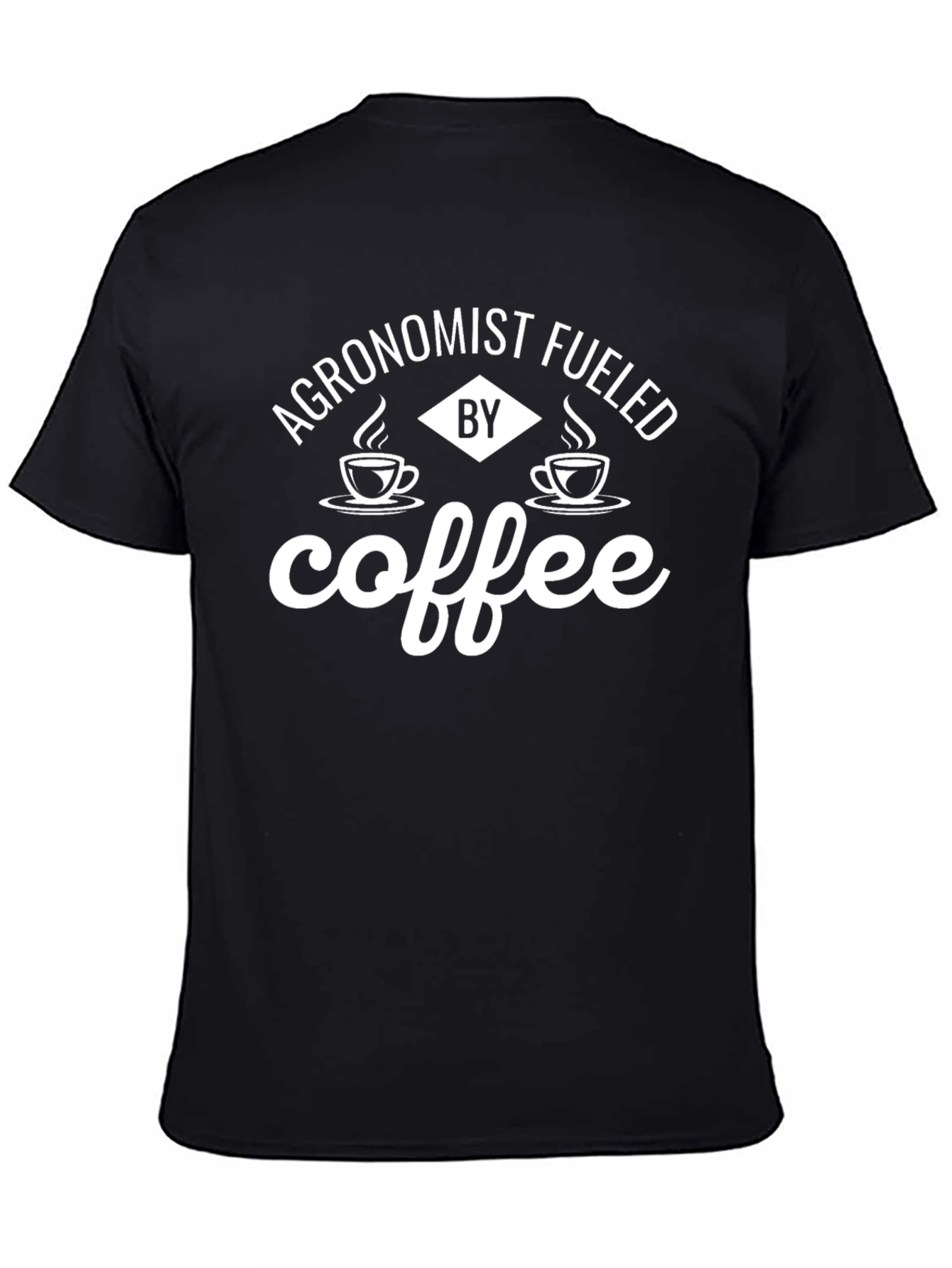 Black Agronomist Fueled by Coffee Graphic T-Shirt view 4