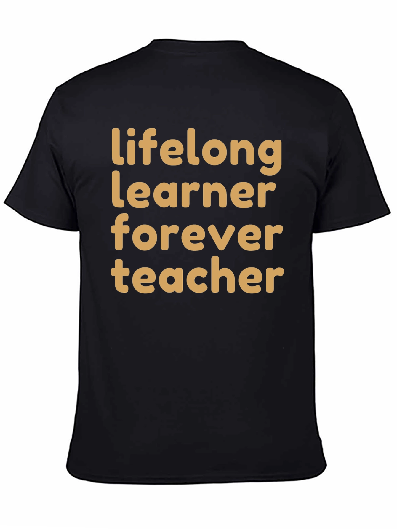 Black Lifelong Learner T-Shirt - Black Casual Tee view 4