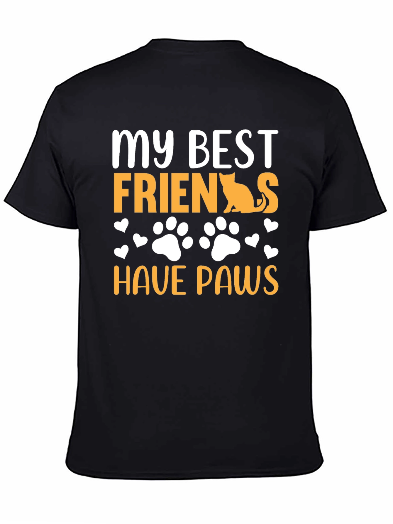 Black My Best Friends Have Paws Graphic Tee view 4
