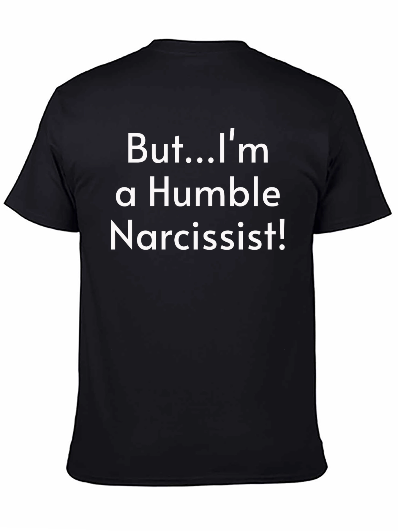 Black Humble Narcissist Graphic Tee - Black Cotton T-Shirt view 4