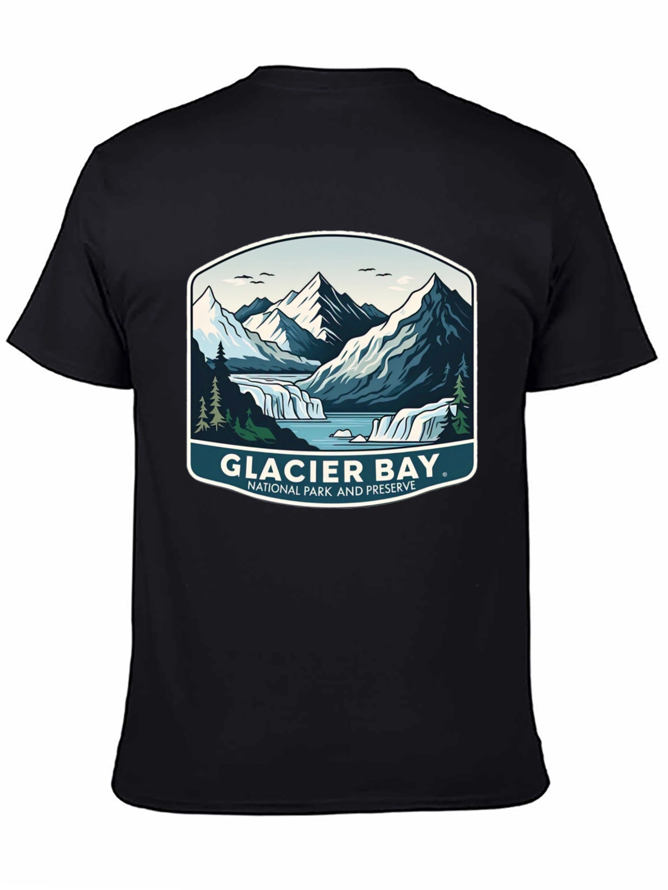 Black Glacier Bay National Park T-Shirt view 4
