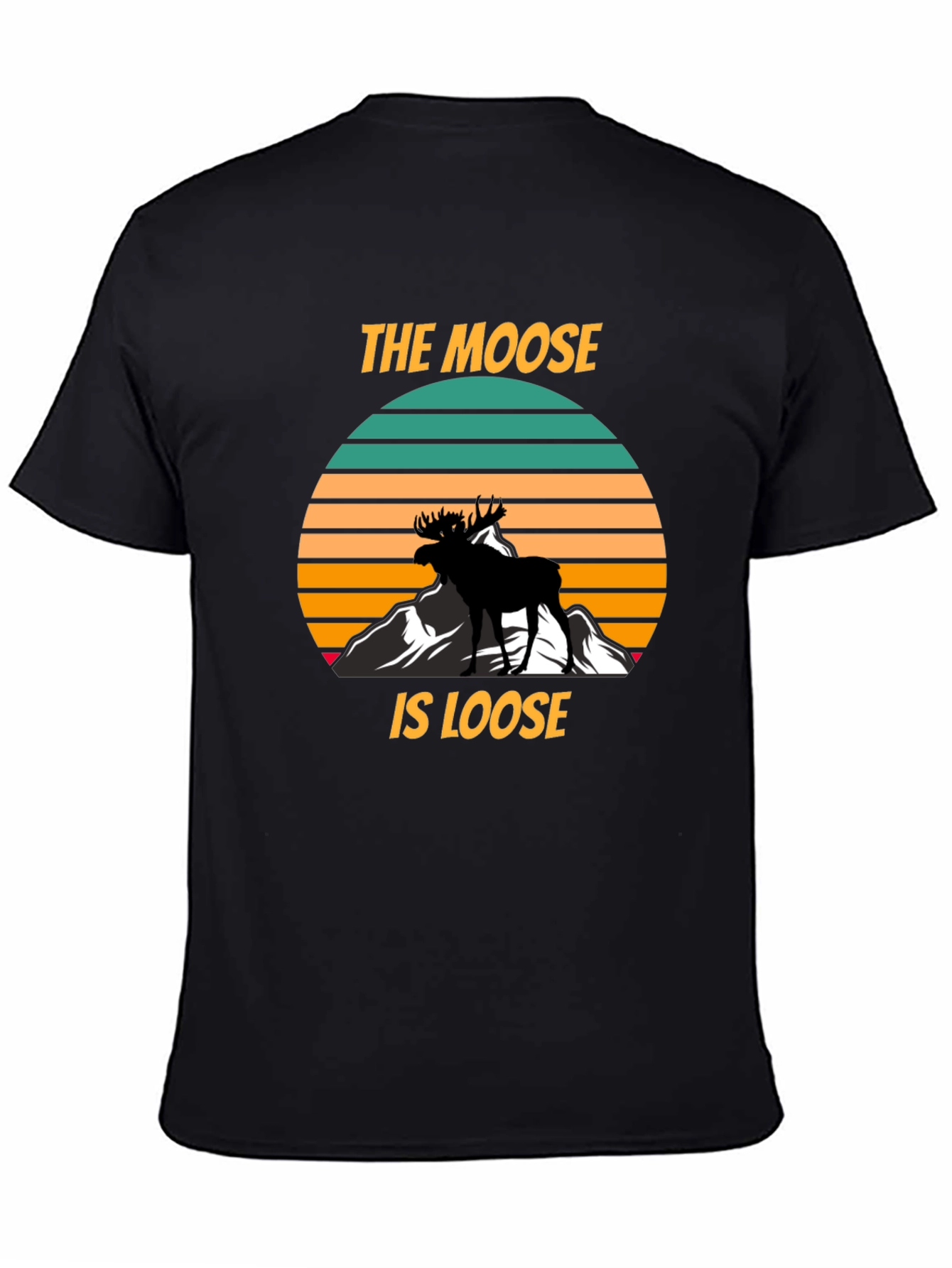 Black The Moose Is Loose Black Graphic T-Shirt view 4