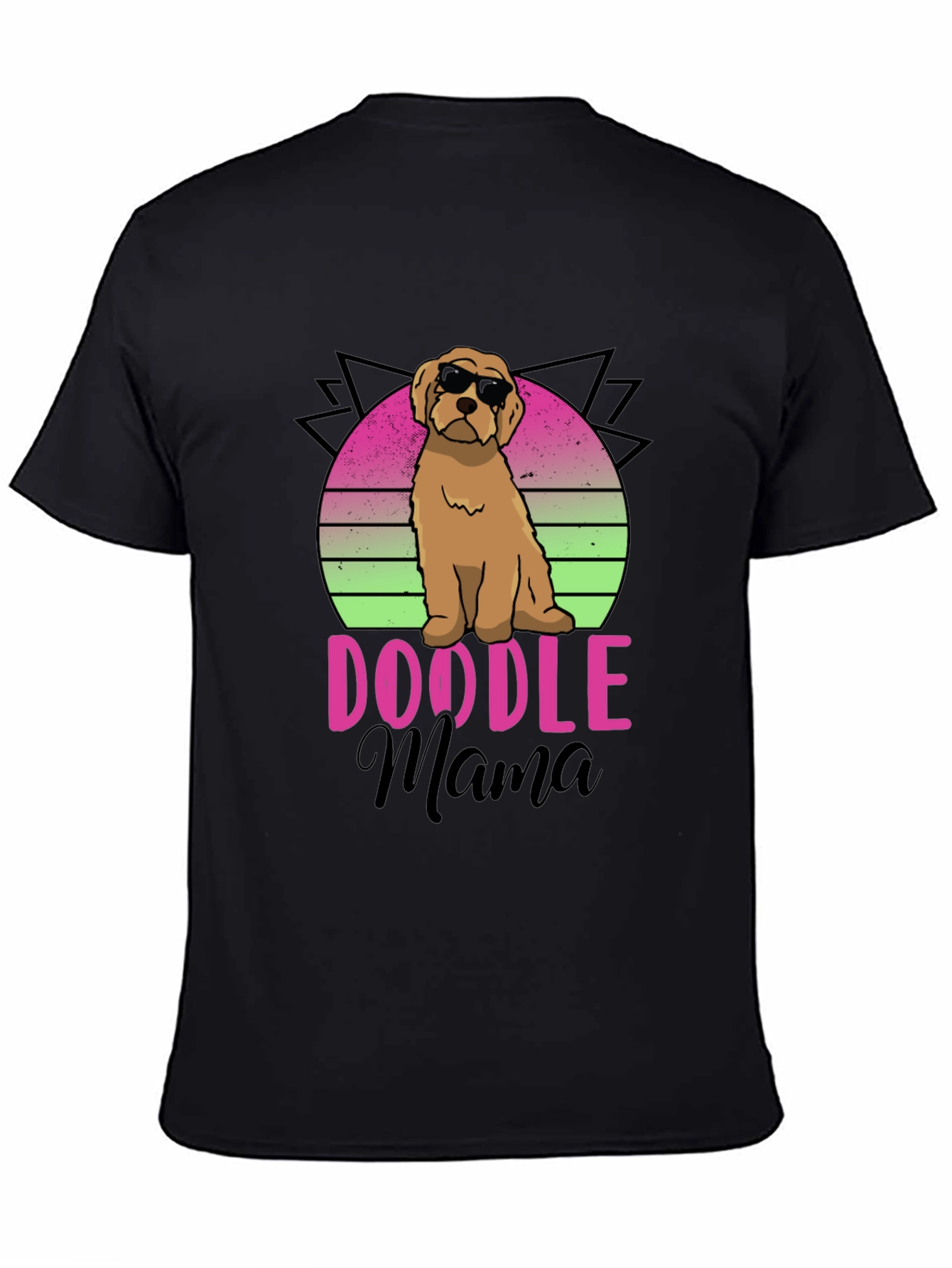 Black Doodle Mama T-Shirt - Cute Dog Lover Tee view 4