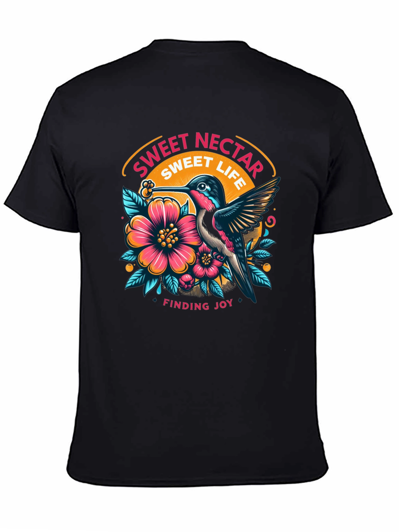 Black Sweet Nectar Life Graphic Tee - Finding Joy view 4