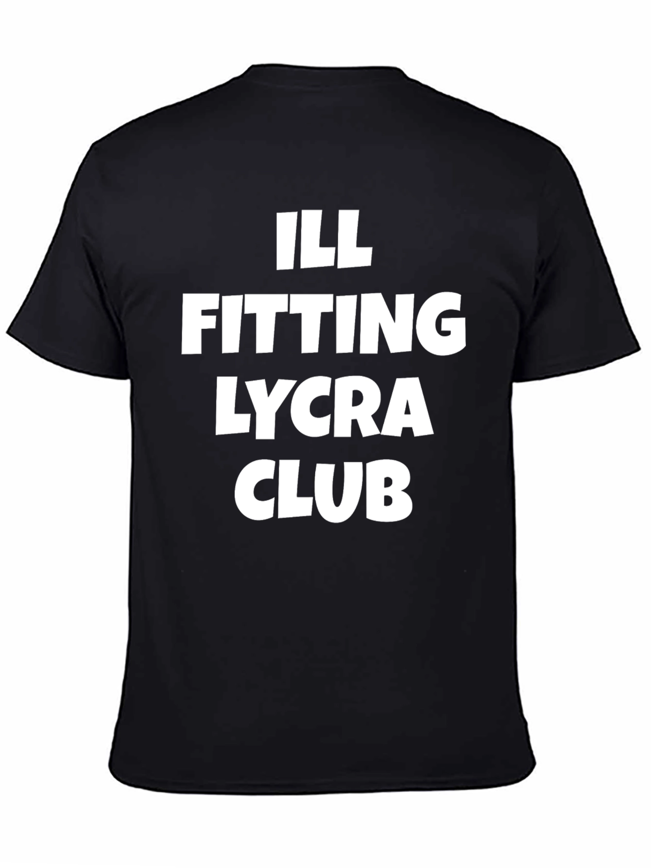 Black Ill Fitting Lycra Club Graphic T-Shirt view 4