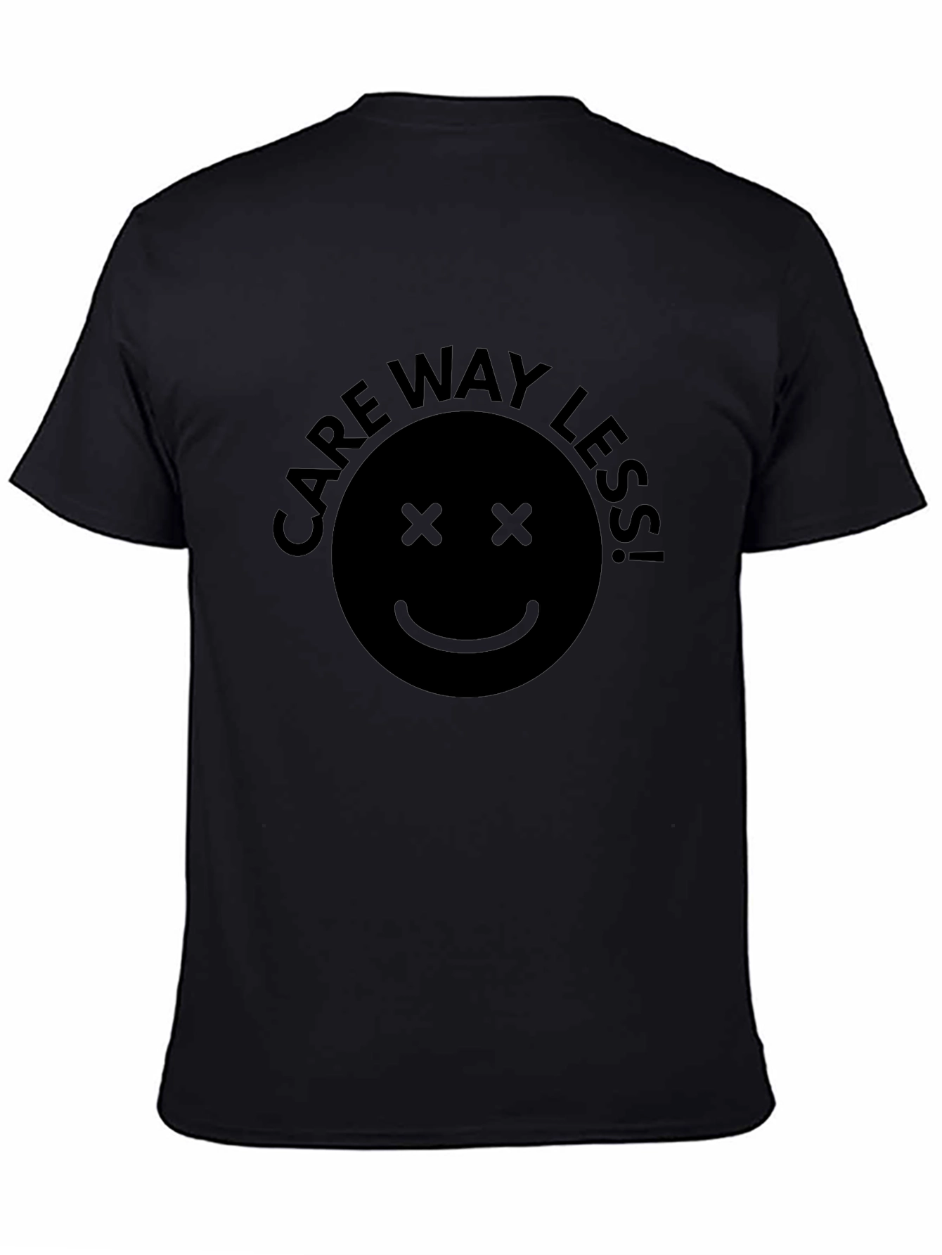 Black Care Way Less Graphic Tee - Black Unisex view 4