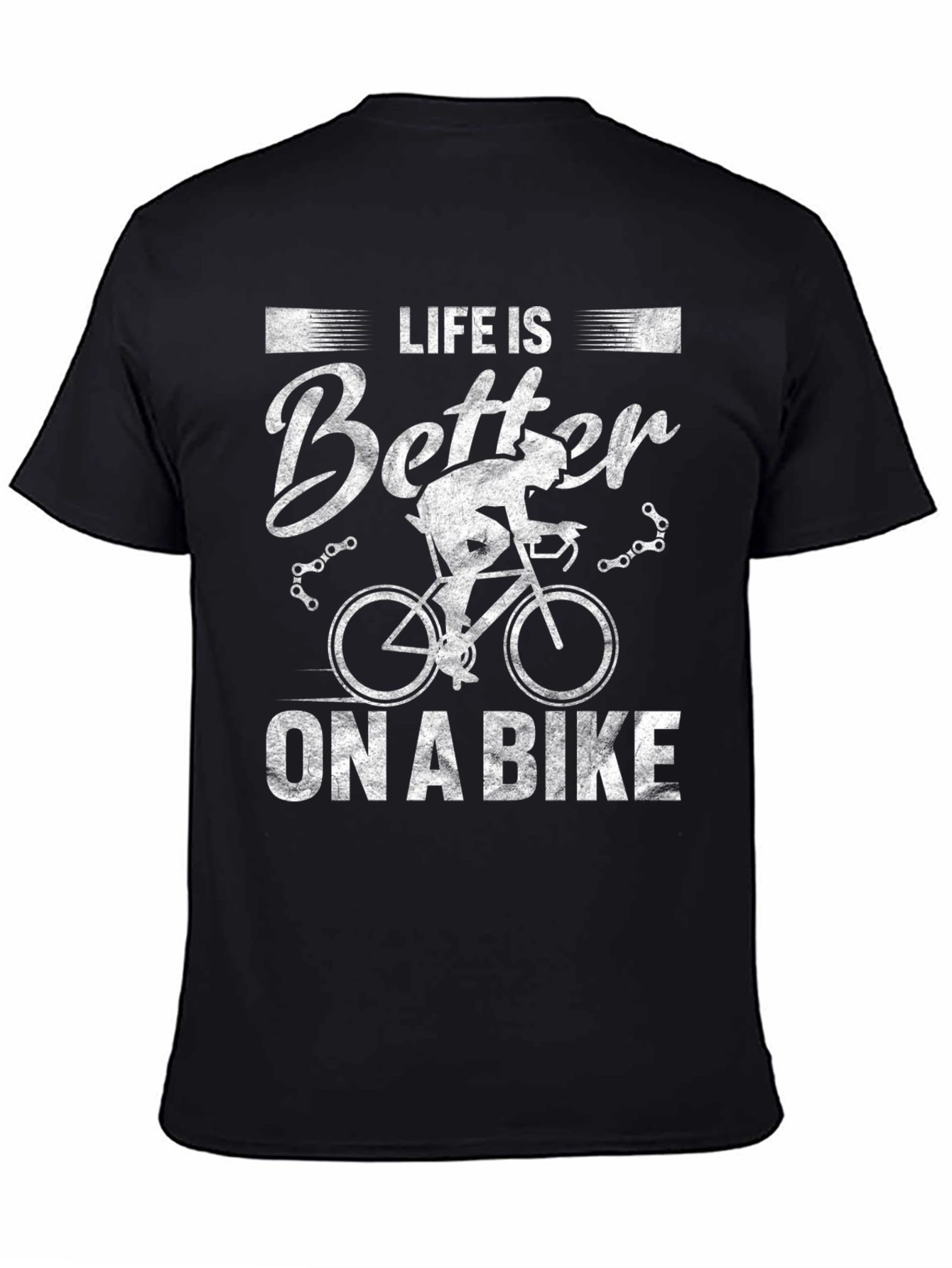 Black Life is Better on a Bike T-Shirt view 4