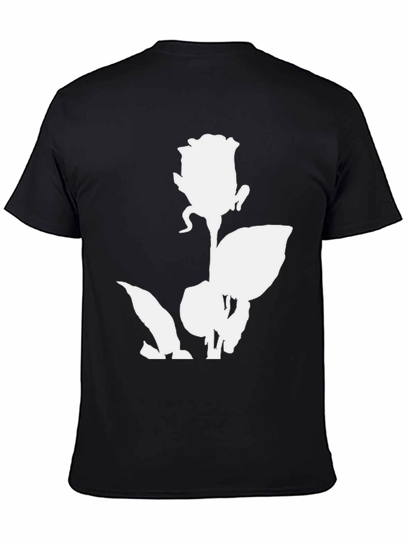 Black Rose Graphic Print Black T-Shirt view 4
