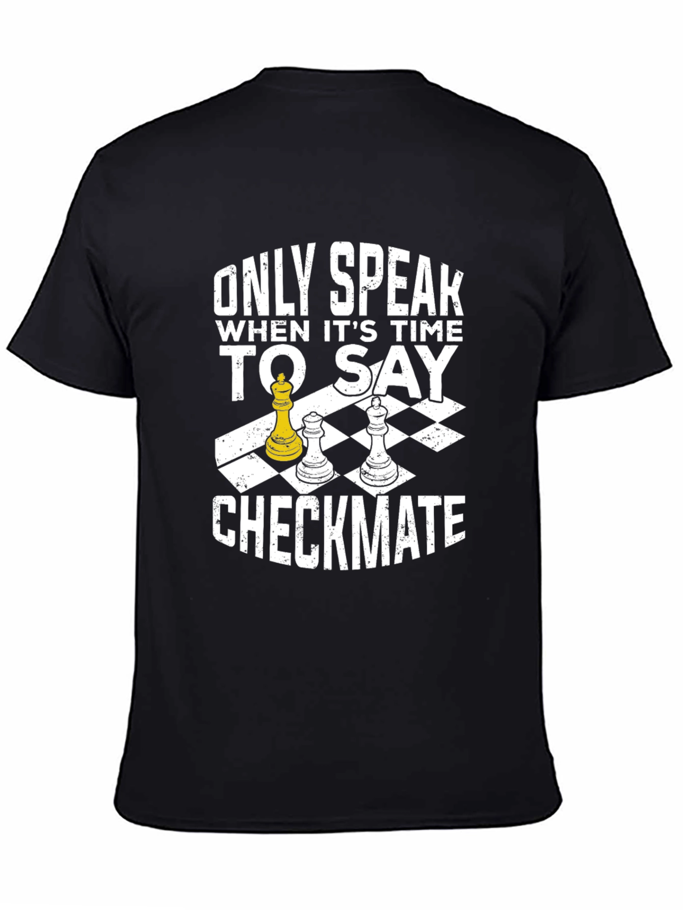 Black Chess Checkmate Graphic Tee - Strategy & Wit view 4