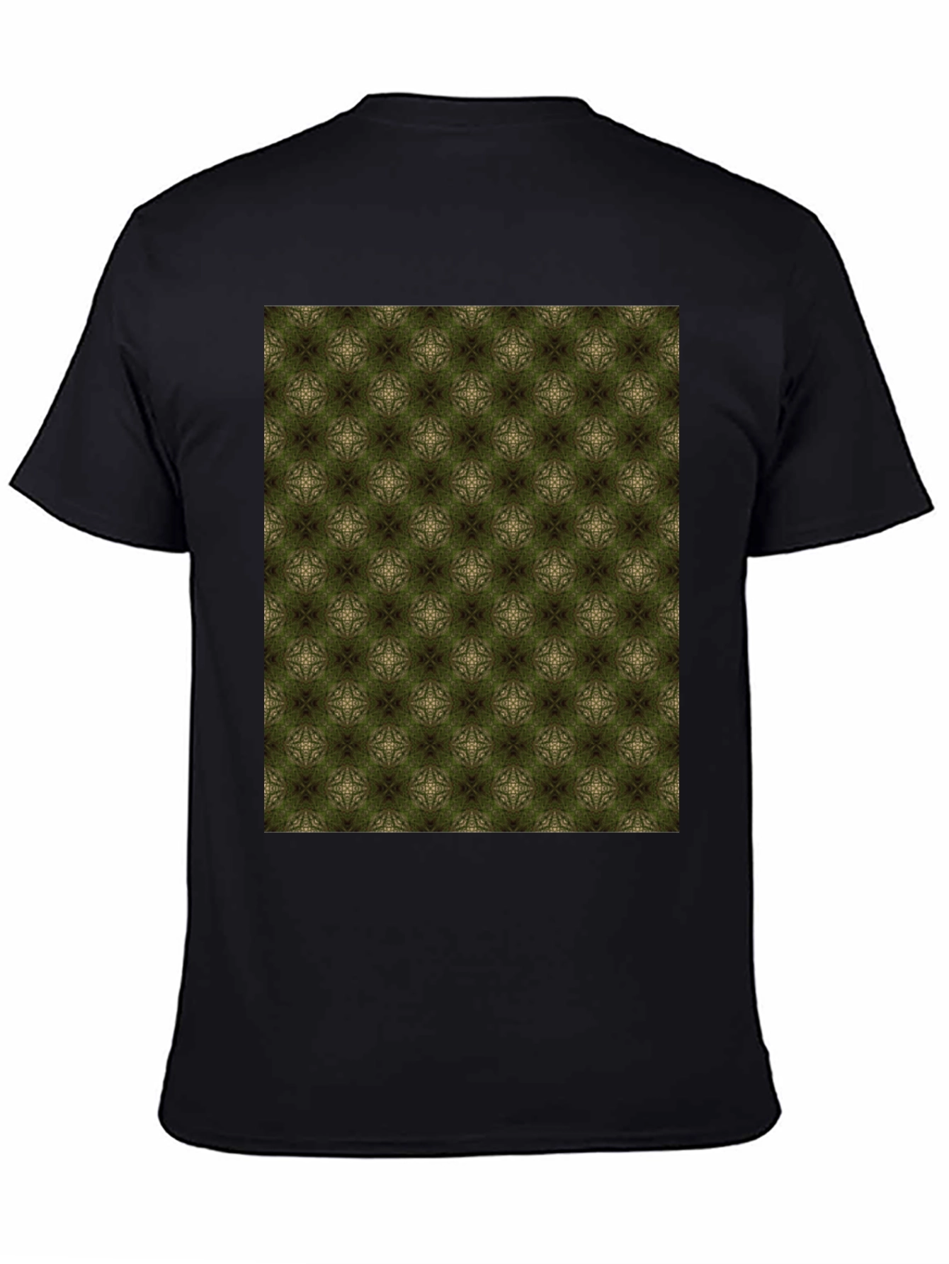 Black Patterned Black T-Shirt view 4