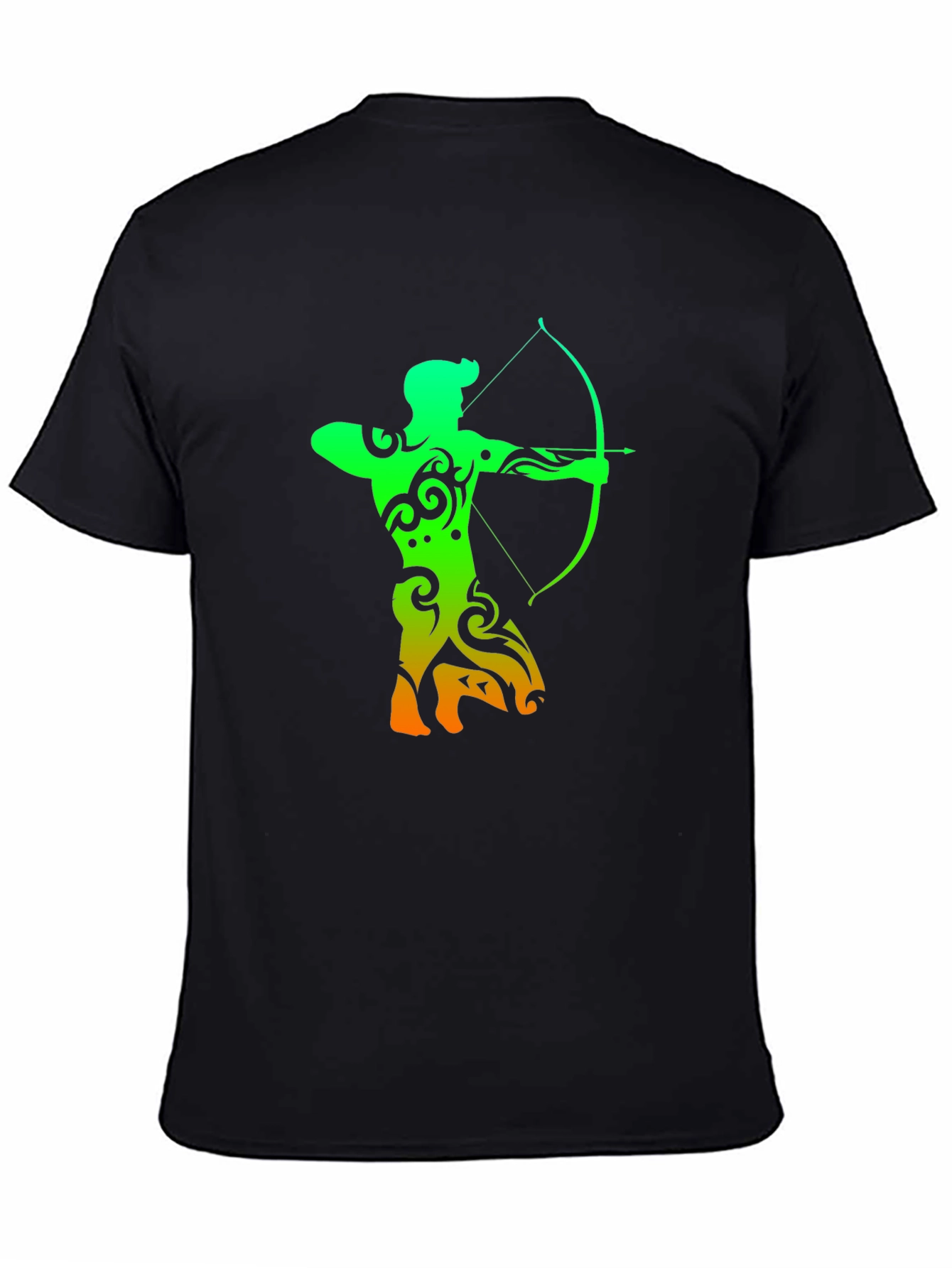 Black Archery Silhouette Graphic T-Shirt - Cool Archer Design view 4