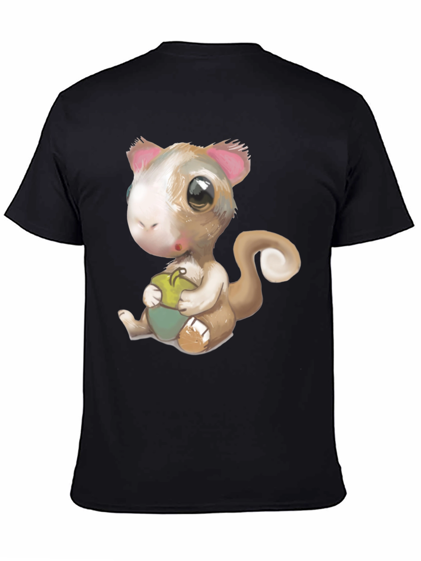 Black Cute Squirrel Graphic T-Shirt view 4