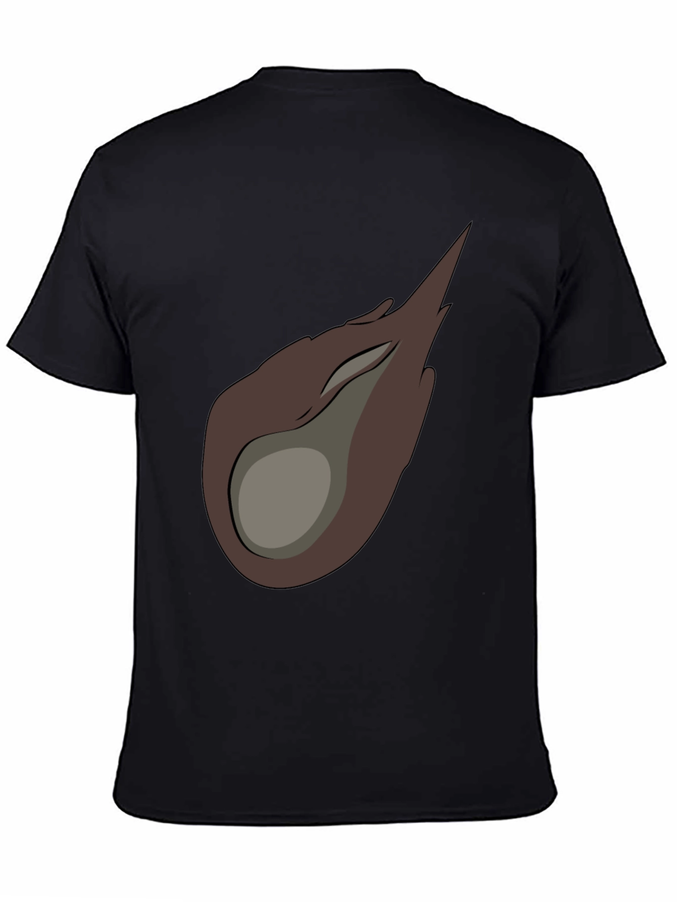 Black Meteor Graphic Tee - Black Cotton Casual T-Shirt view 4