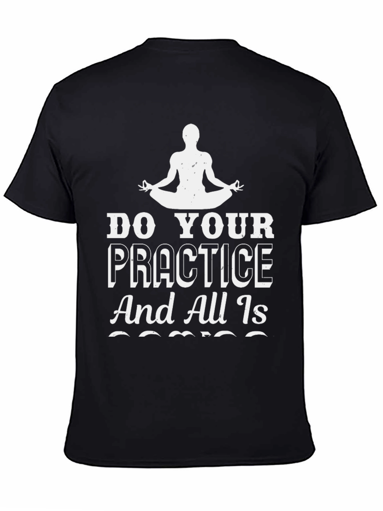 Black Yoga Practice T-Shirt - Zen and Mindfulness Tee view 4