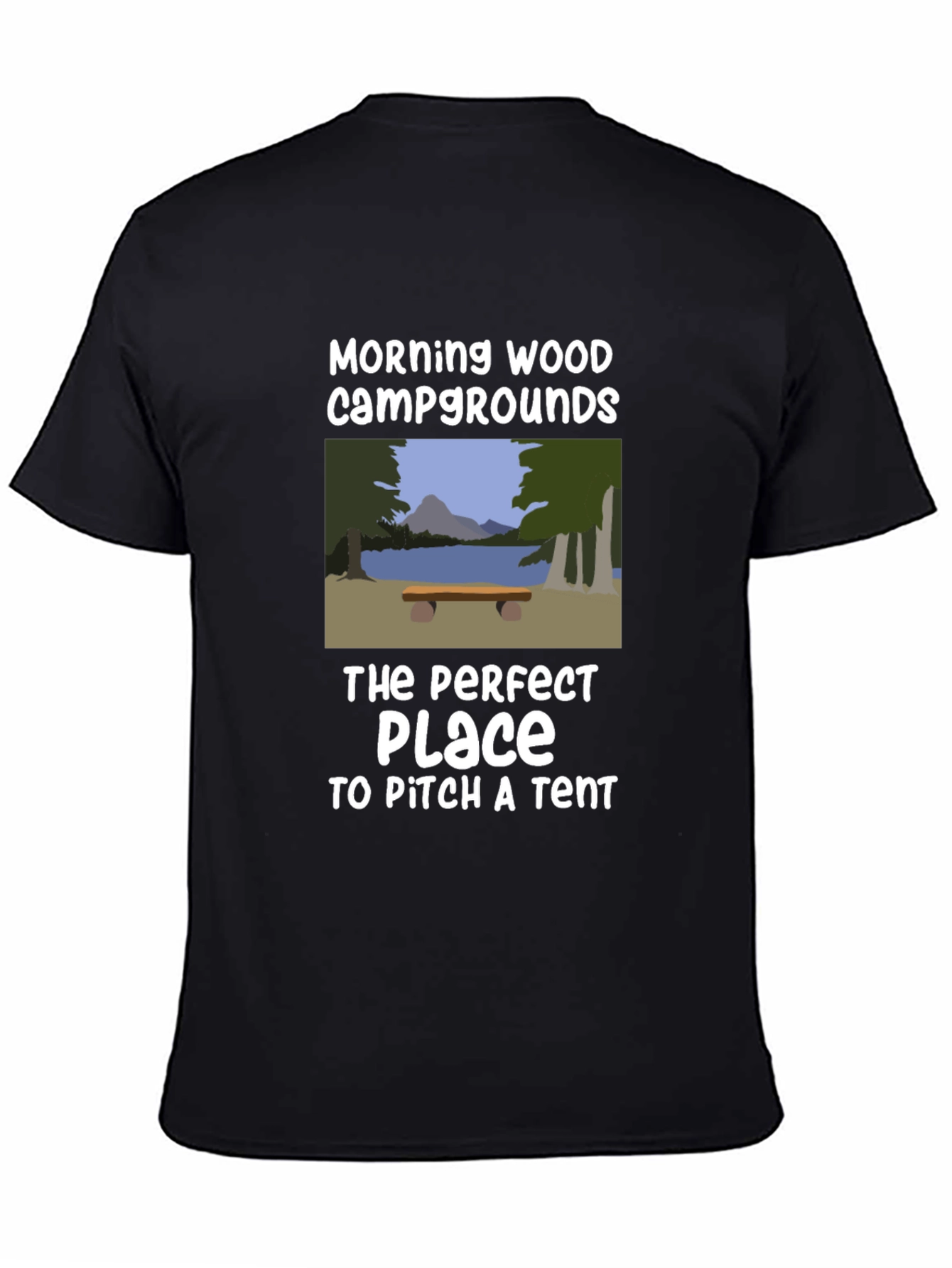 Black Morning Wood Campgrounds T-Shirt view 4