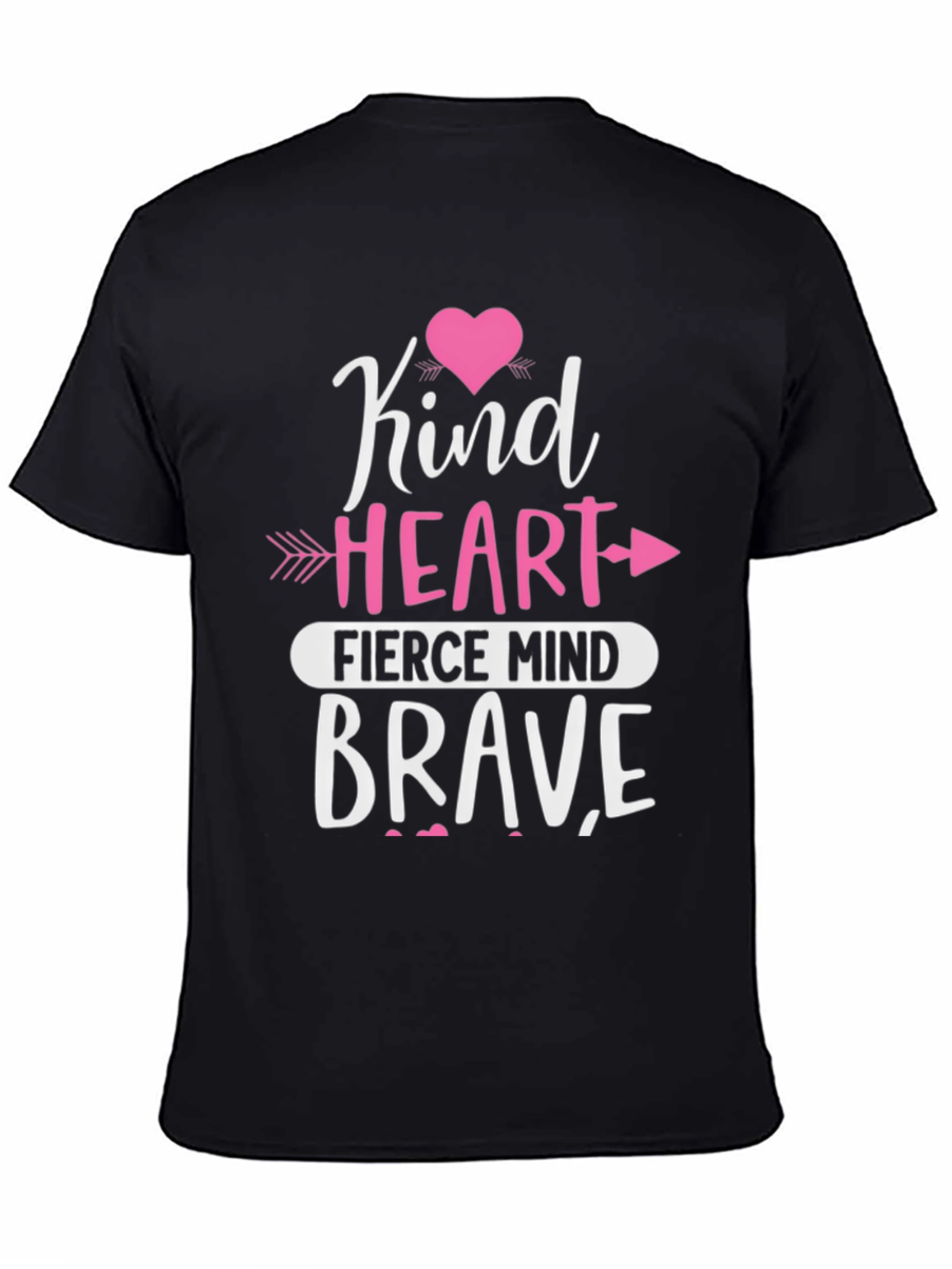 Black Kind Heart Brave Mind Graphic Tee view 4