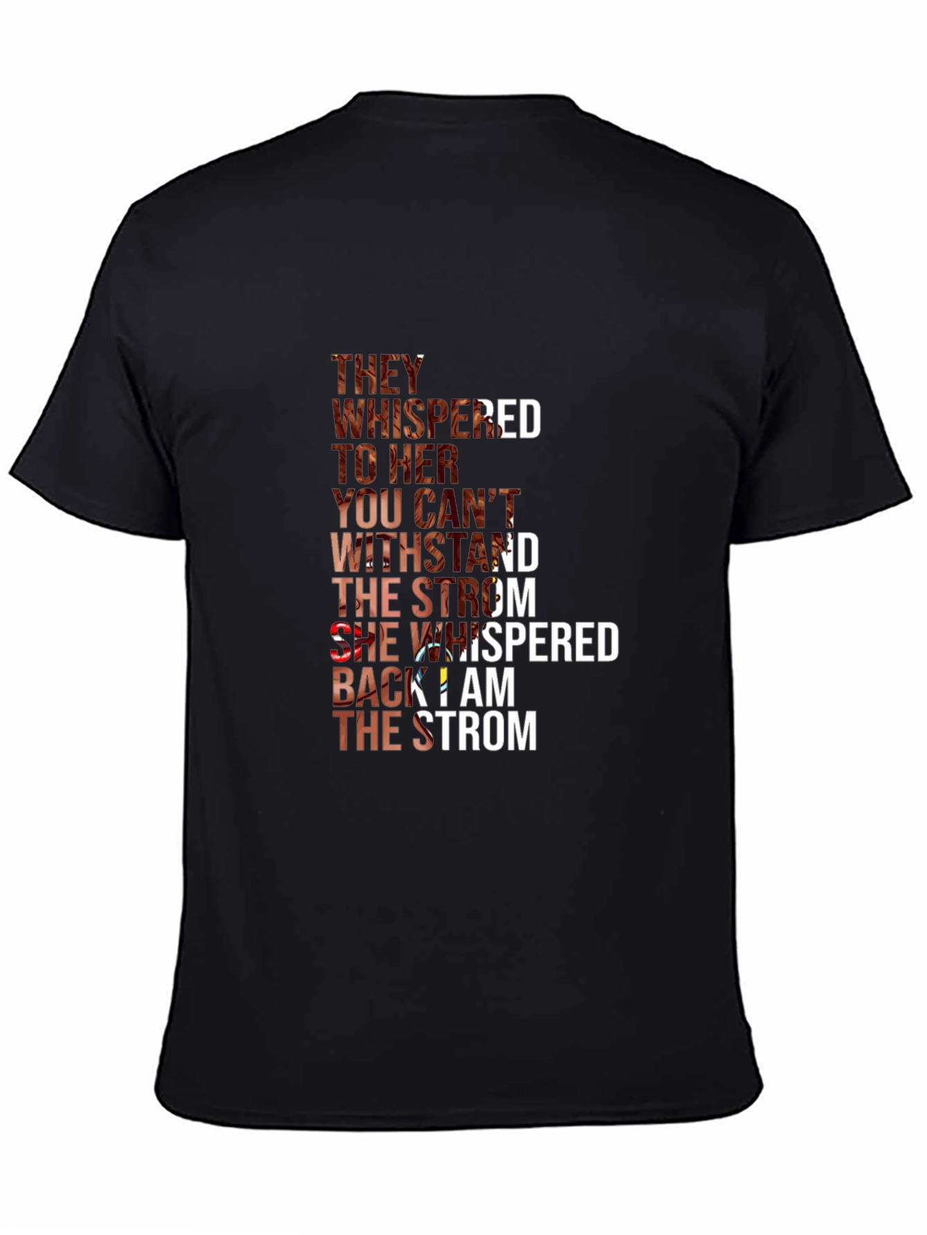 Black Empowering 'I Am The Storm' Graphic Tee view 4