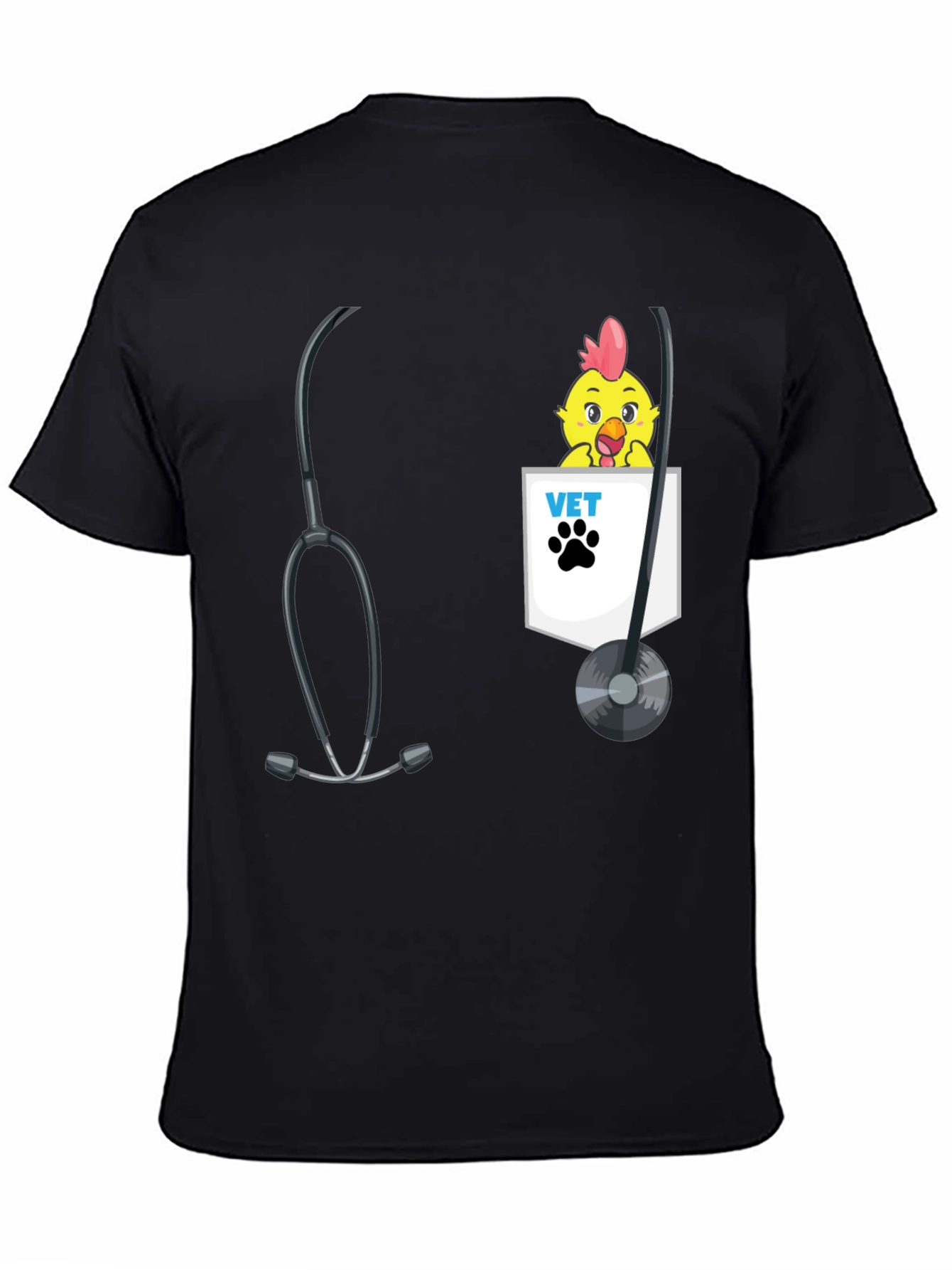 Vet Chicken Pocket Graphic T-Shirt - 4