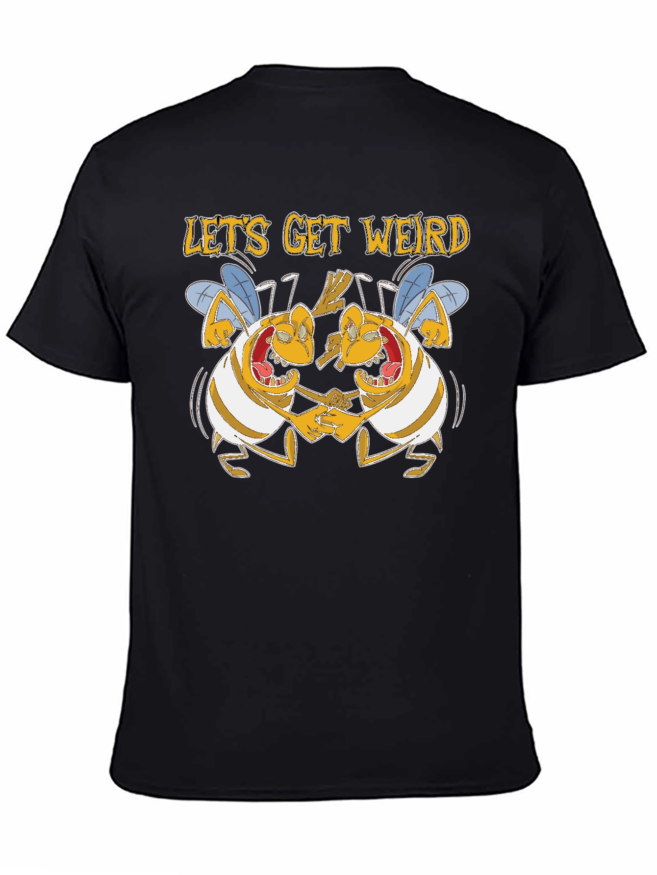 Black Lets Get Weird Graphic T-Shirt view 4