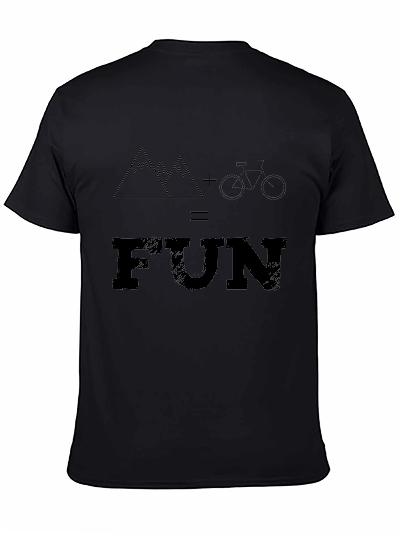 Black Mountain Bike FUN Graphic Tee - Black view 4