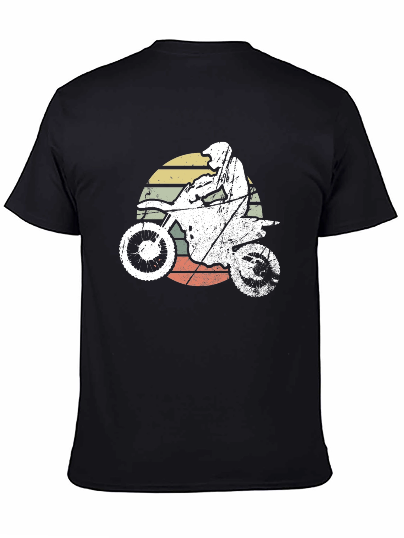 Black Retro Motorcycle T-Shirt - Black view 4