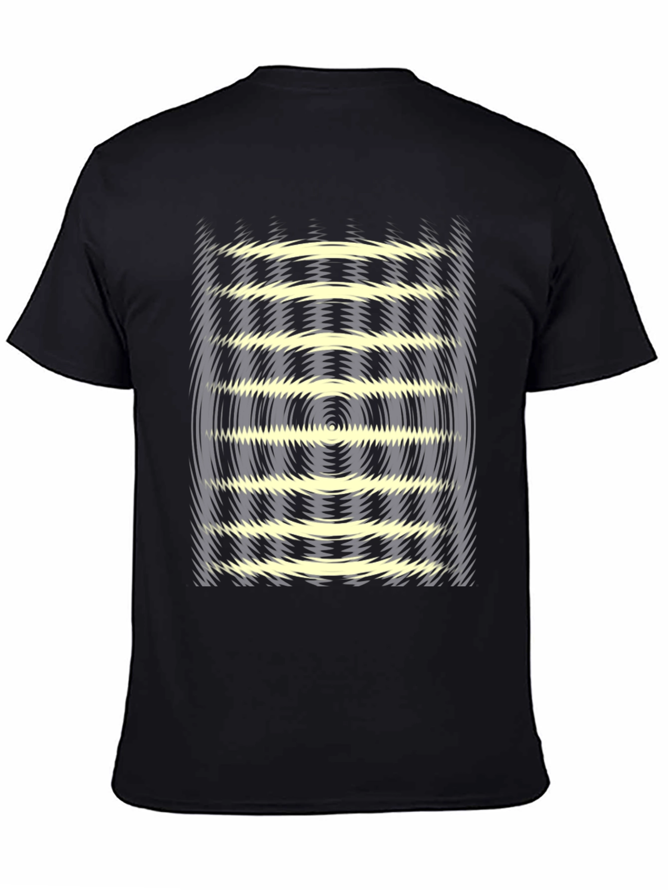 Black Optical Illusion Graphic Tee - Black view 4