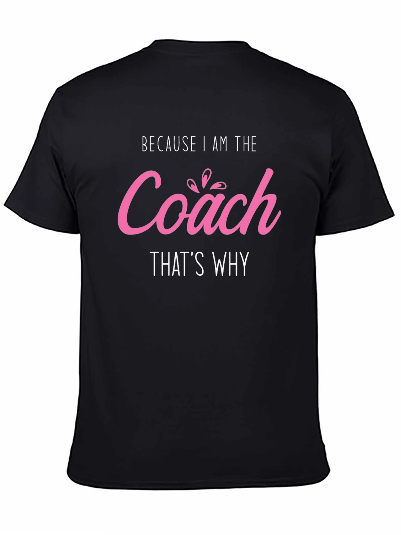 Black Because I am the Coach T-Shirt view 4