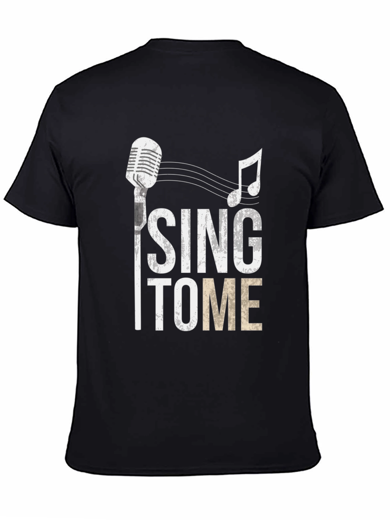 Black Sing To Me Graphic Tee - Soft Cotton Blend view 4