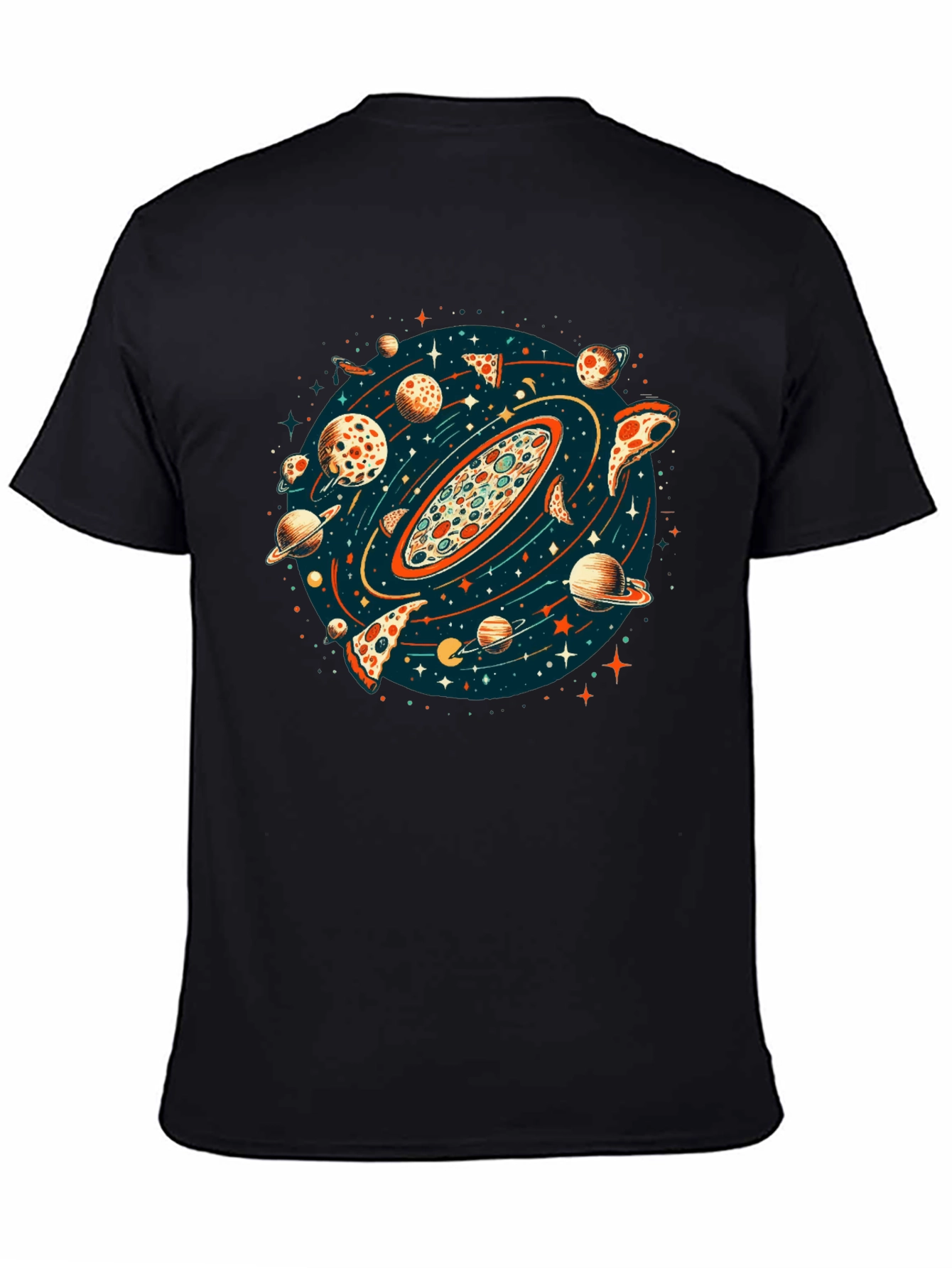 Black Pizza Planet Graphic T-Shirt - Unisex view 4