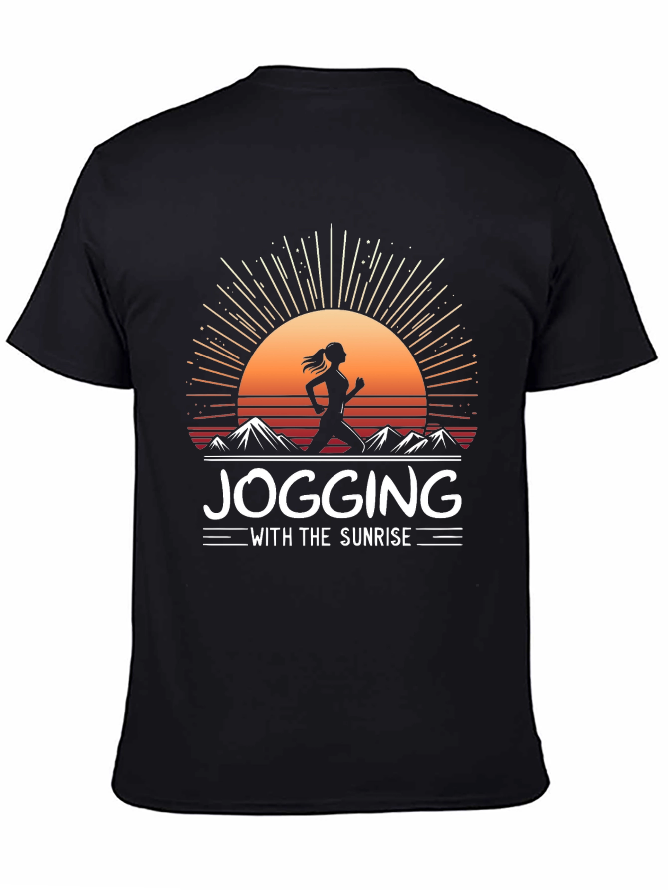 Jogging with the Sunrise Graphic Tee - 4
