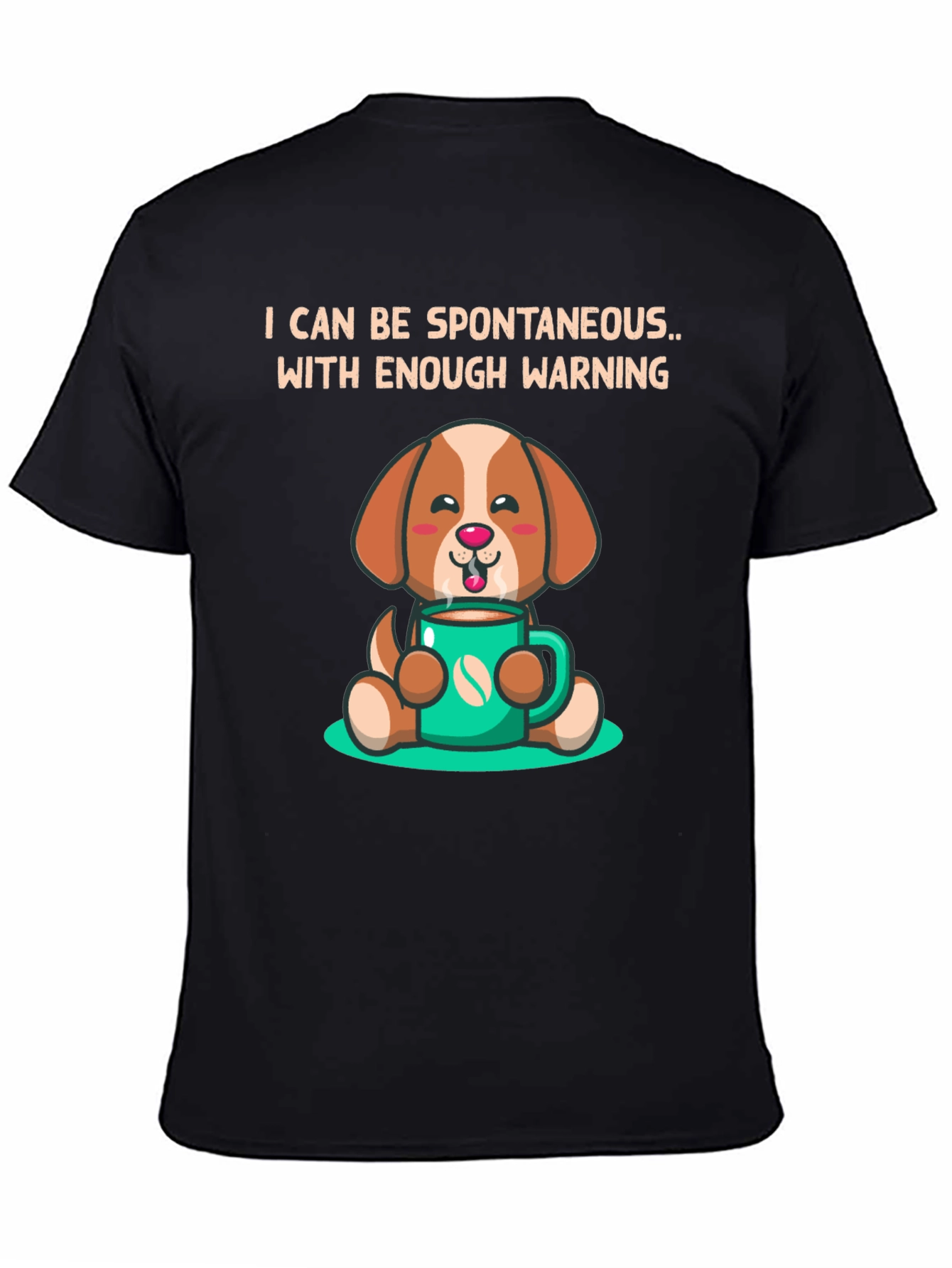 Black Spontaneous Dog Lover T-Shirt view 4