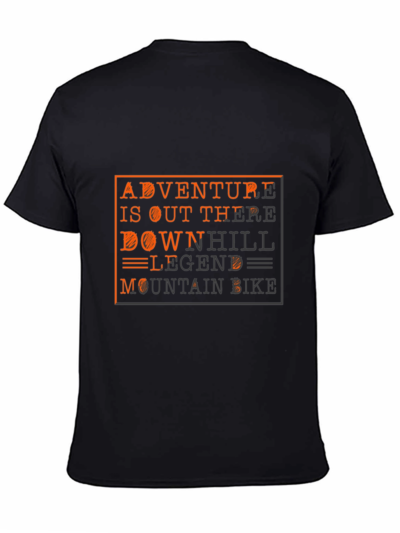 Black Adventure Mountain Bike Graphic Tee view 4