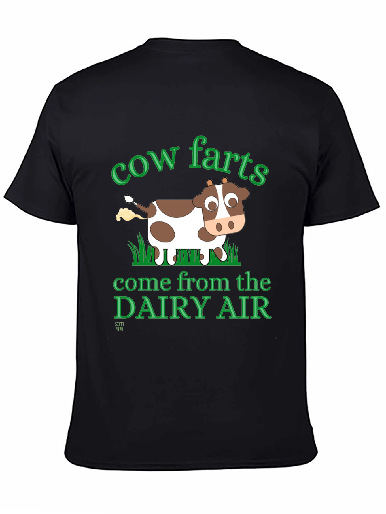 Black Cow Farts Dairy Air Graphic T-Shirt view 4