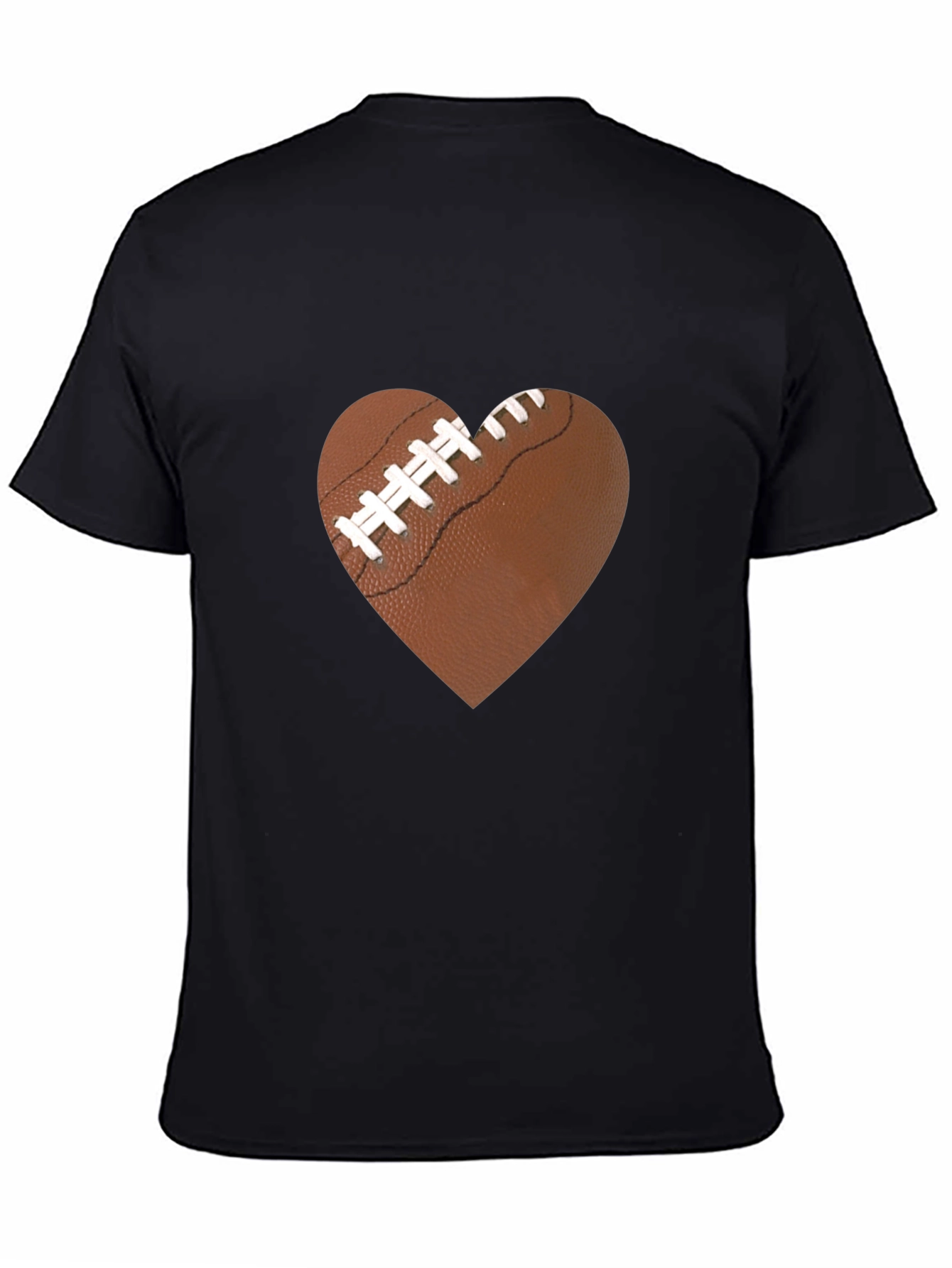 Black Football Heart Graphic Tee - Love the Game! view 4
