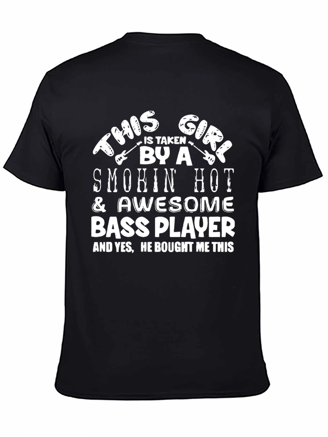 Black Bass Player's Girl T-Shirt view 4