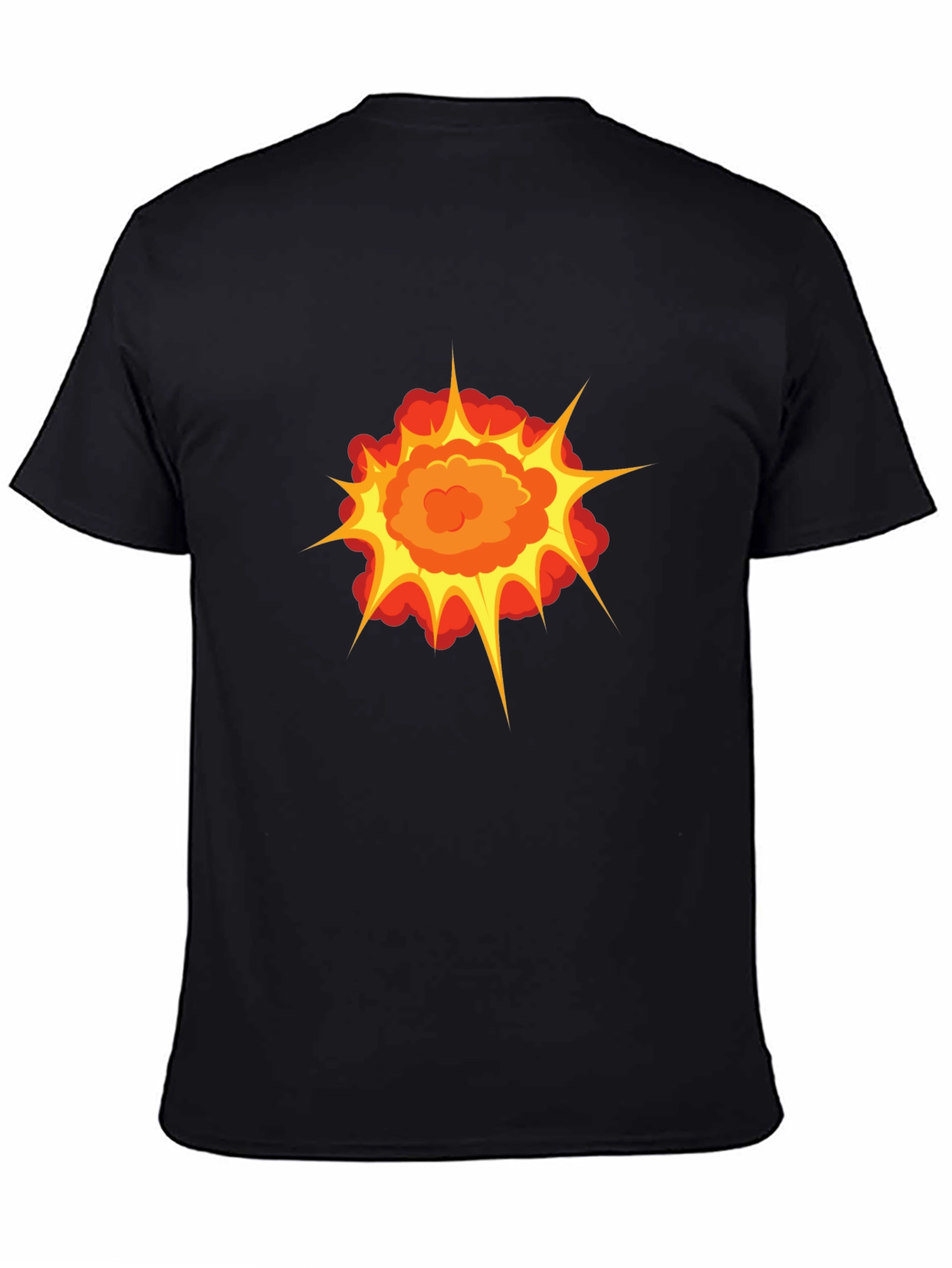 Black Explosion Graphic Print Black T-Shirt view 4