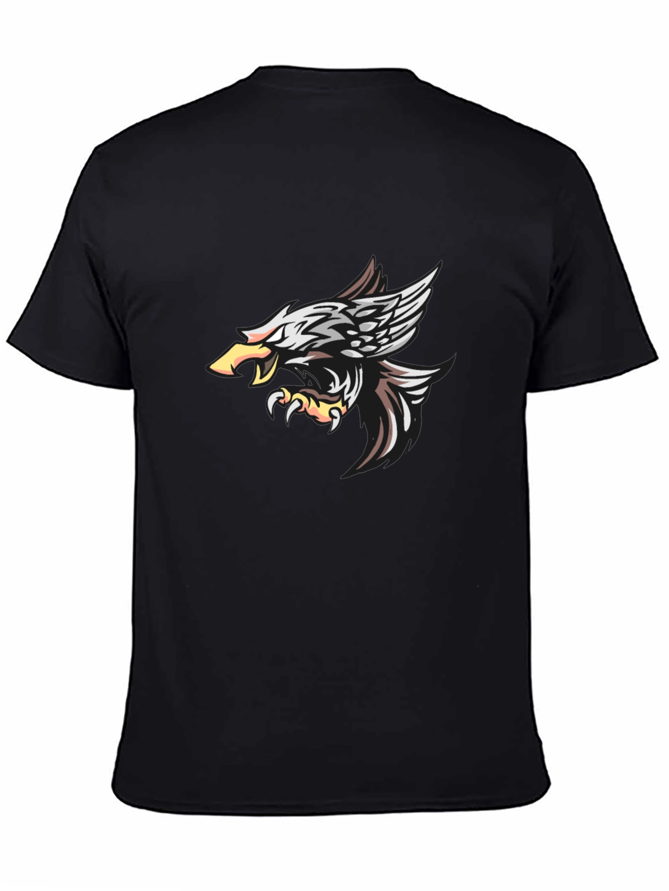Black Men's Black Eagle Graphic T-Shirt view 4