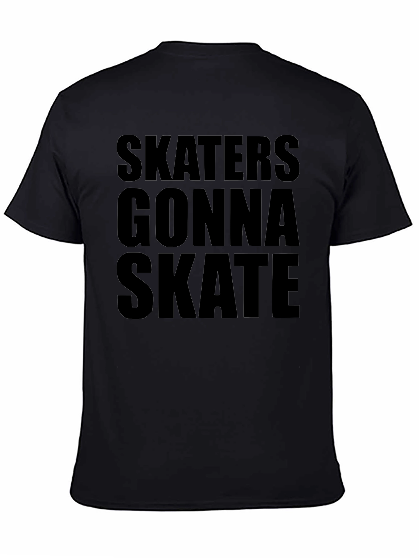 Black Skaters Gonna Skate Graphic Tee - Black view 4