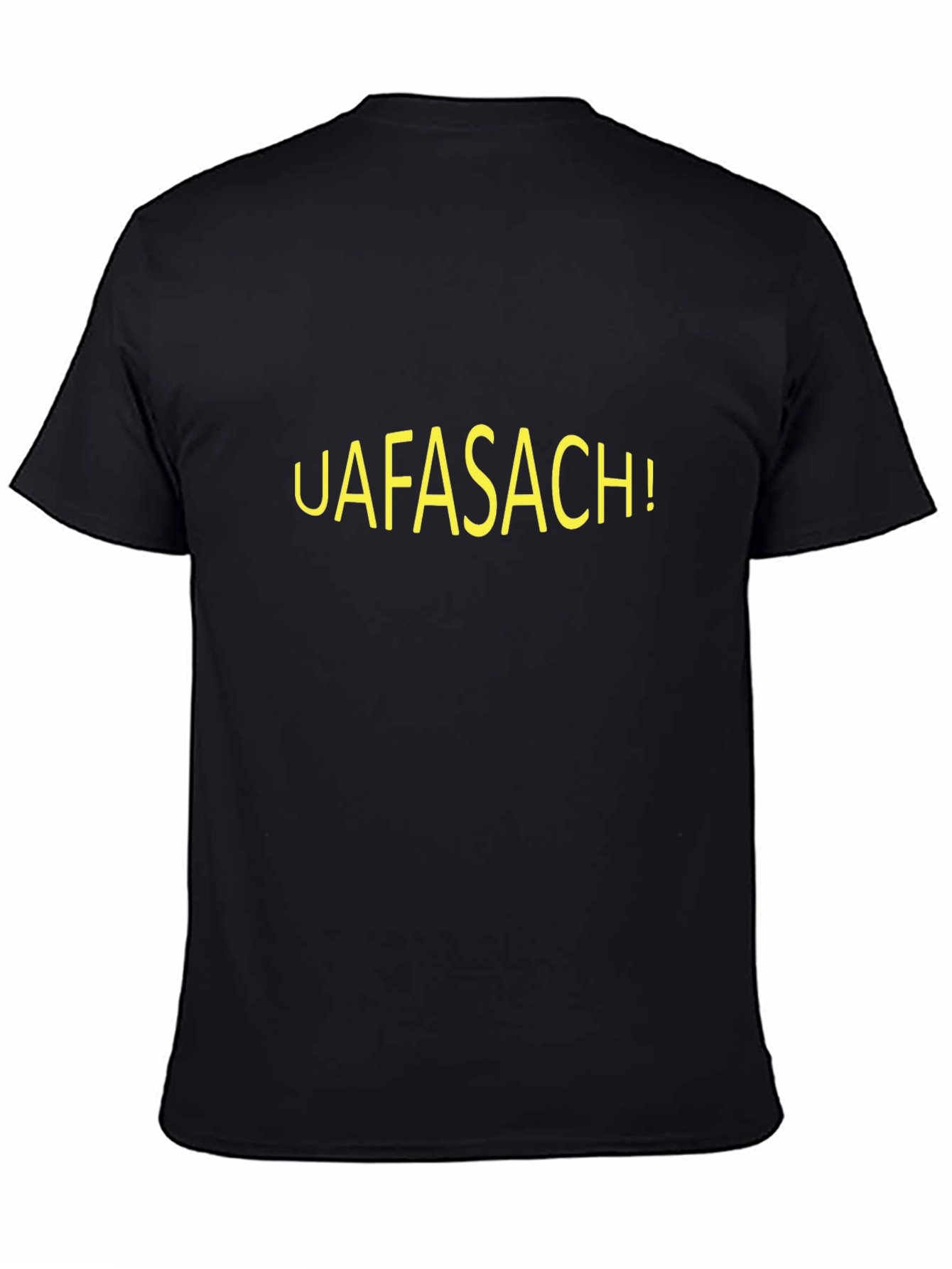 Black UAFASACH! Black Graphic Tee - Bold Statement T-Shirt view 4