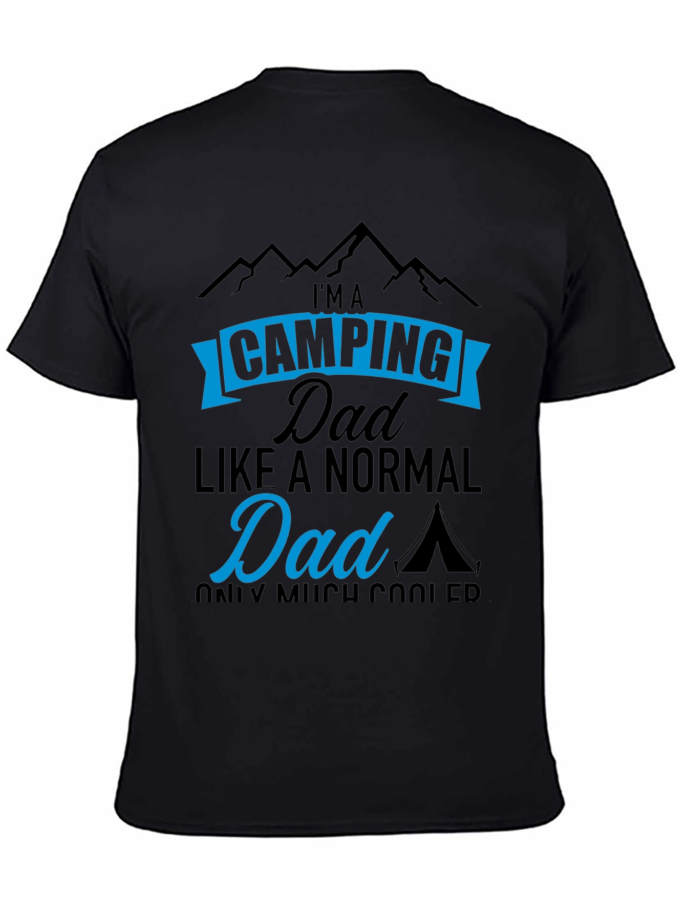 Black Camping Dad T-Shirt - Cool Father's Day Gift view 4